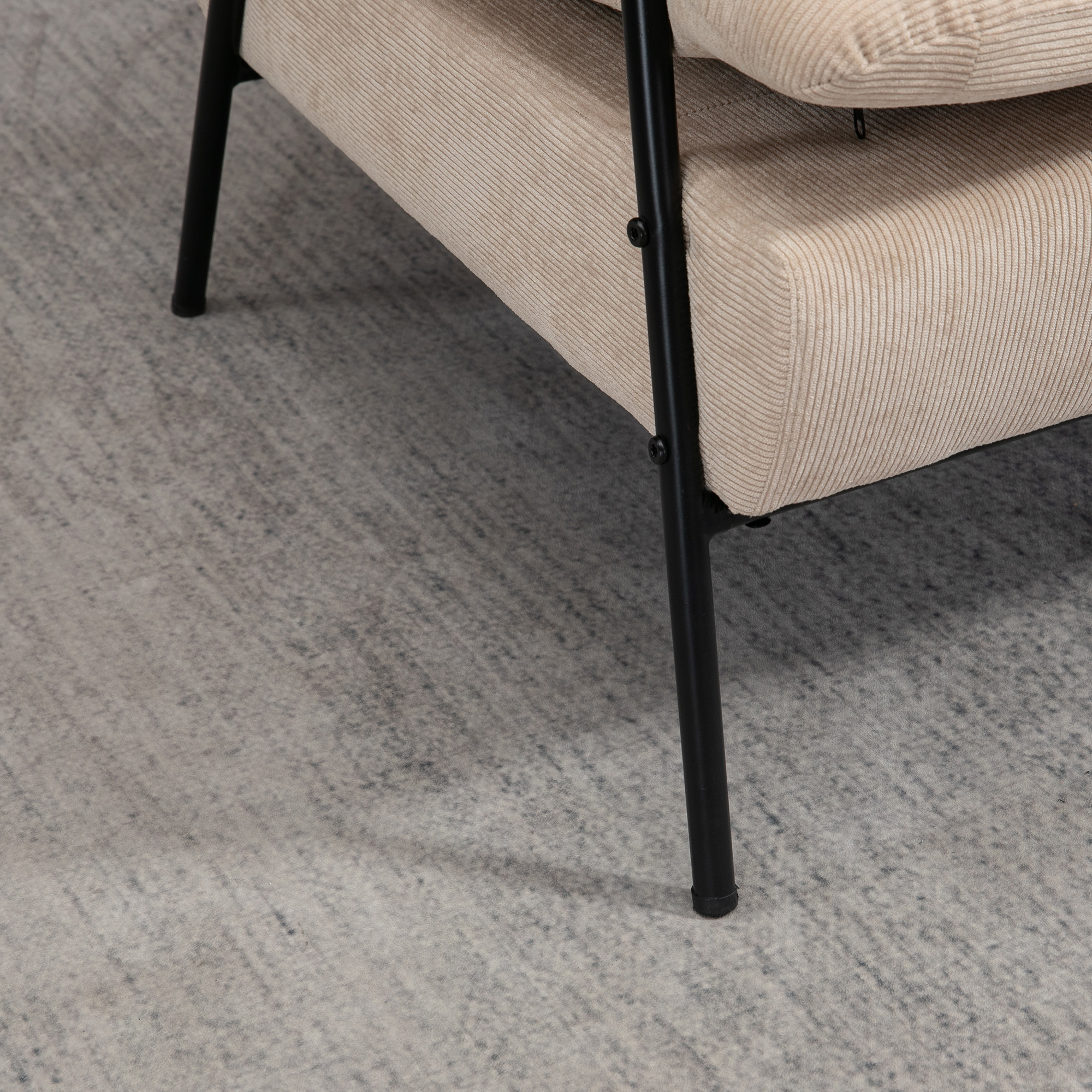 Polsterstoel met Voetenbank, Relaxstoel met Ligfunctie, Polsterstoel, Kussen, TV Stoel, 68 x 91,5 x 88 cm, Beige