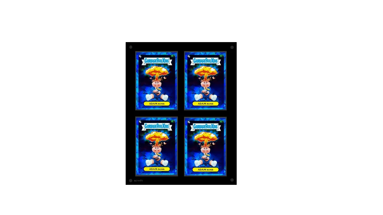Acrylic Frame With Black Magnets For 4 (2x2) Standard Size Cards. UV Resistant. Corner Protection. For Sleeved Cards up to 66x91mm.