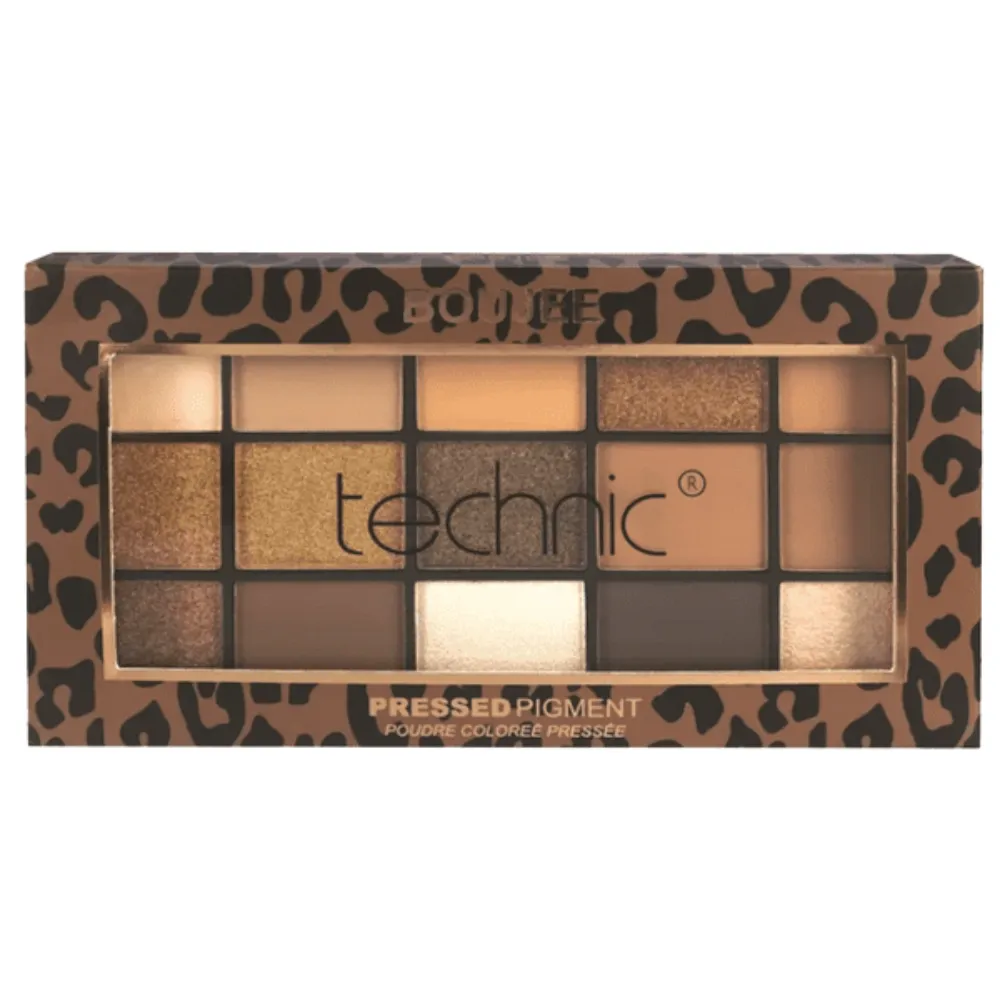 Technic Pressed Pigment Palette Boujee 20521 a?? 15 Bold Shades