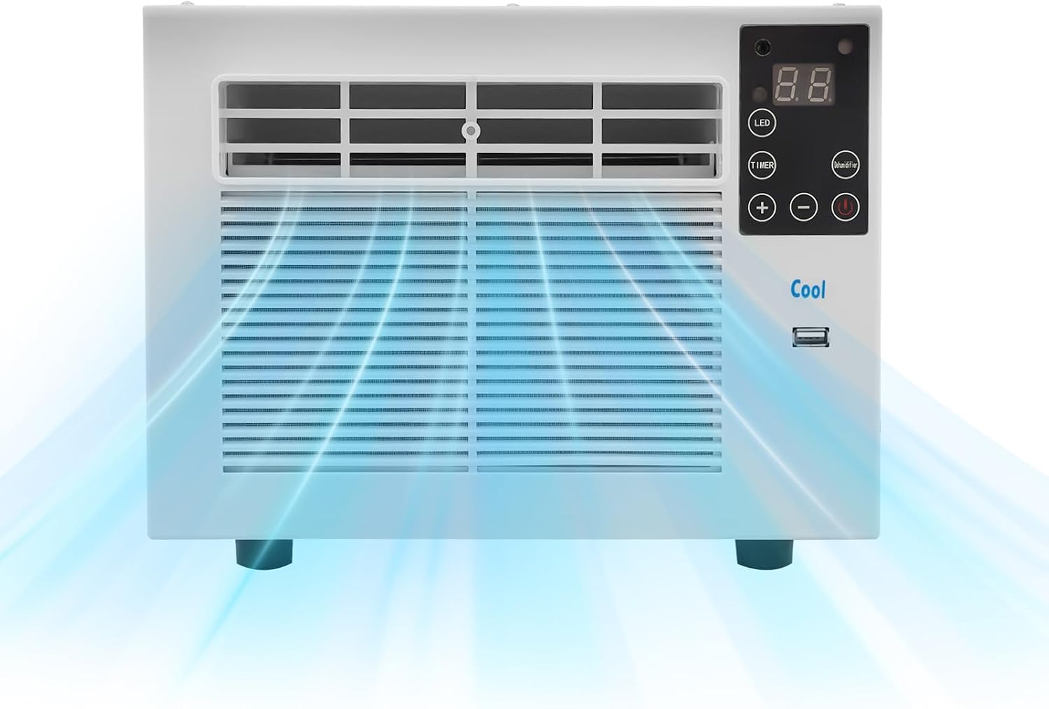 Mini Klimaanlage - 280W Klein Fensterklimaanlage mit Fernbedienung und Abluftschlauch, Mobile Kompakt Einbau Klimagerät, Tragbare Luftkühler für Schlafzimmer, Wohnzimmer, Büro