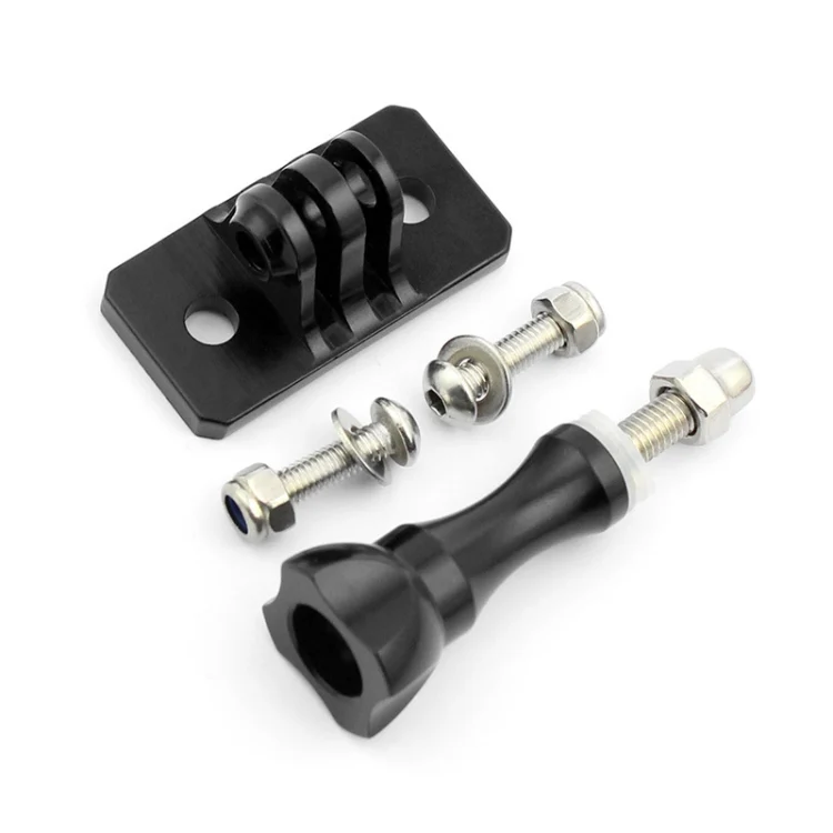 Aluminum Alloy Tripod Head Helmet Fixed Adapter Mount for GoPro HERO9 Black / HERO8 Black /7 /6 /5 /5 Session /4 Session /4 /3+ /3 /2 /1, DJI Osmo Action, Xiaoyi and Other Action Cameras, Blue, Black, Red
