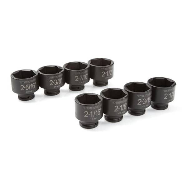 TEKTON 4893 3/4 in. Drive 2-1/16 - 2-1/2 in. 6-Point Shallow Impact Socket Set TEKTON 4893 3/4 in. Drive 2-1/16 - 2-1/2 in. 6-Point Shallow Impact Socket Set - 3