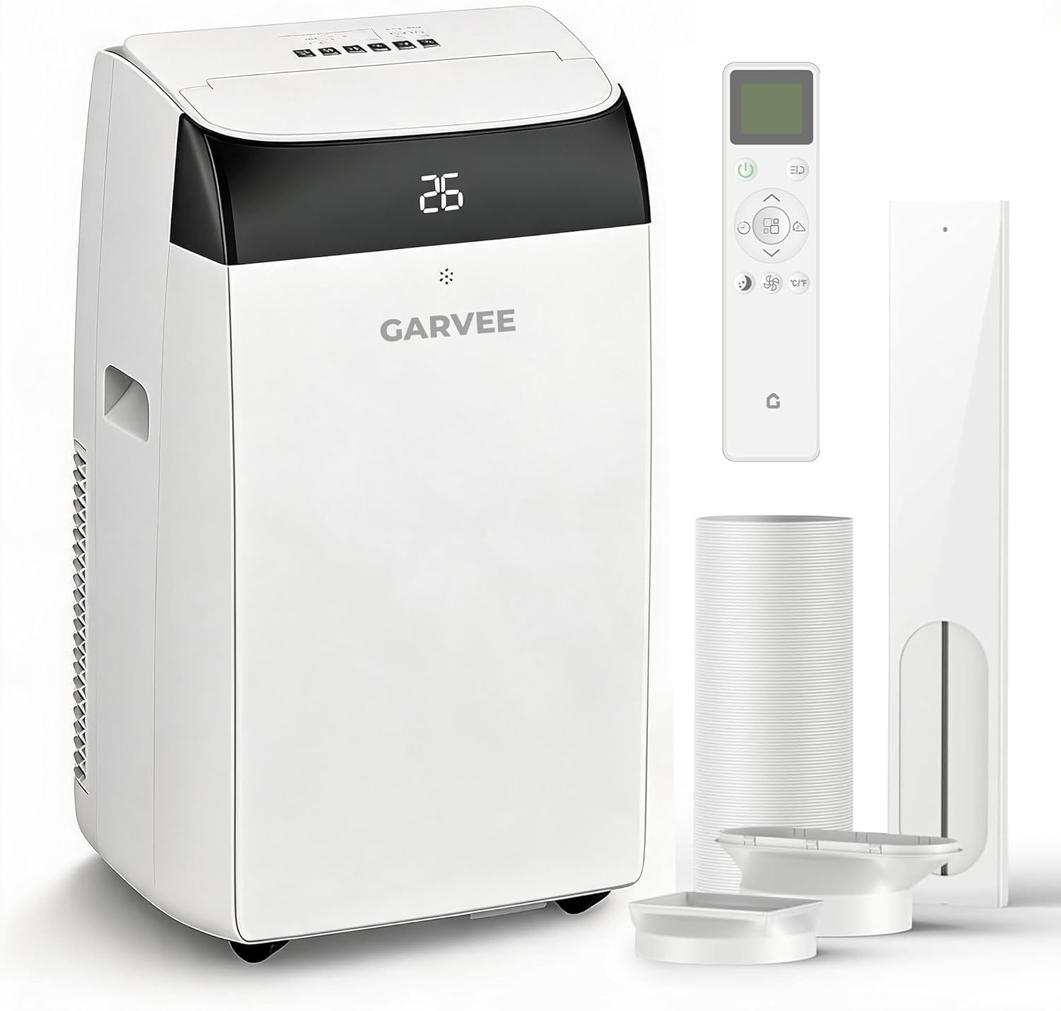 Garvee Mobile Klimaanlage 10000 BTU, 4-in-1 Klimagerät mit Kühlen & Entfeuchten & Ventilieren, Leiser Betrieb