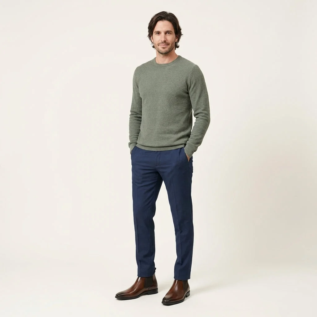 Chelsea Boots f��r Herren aus weichem Leder | Klassische Lederstiefeletten mit Ledersohle und elastischen Eins?tzen f��r B��ro und