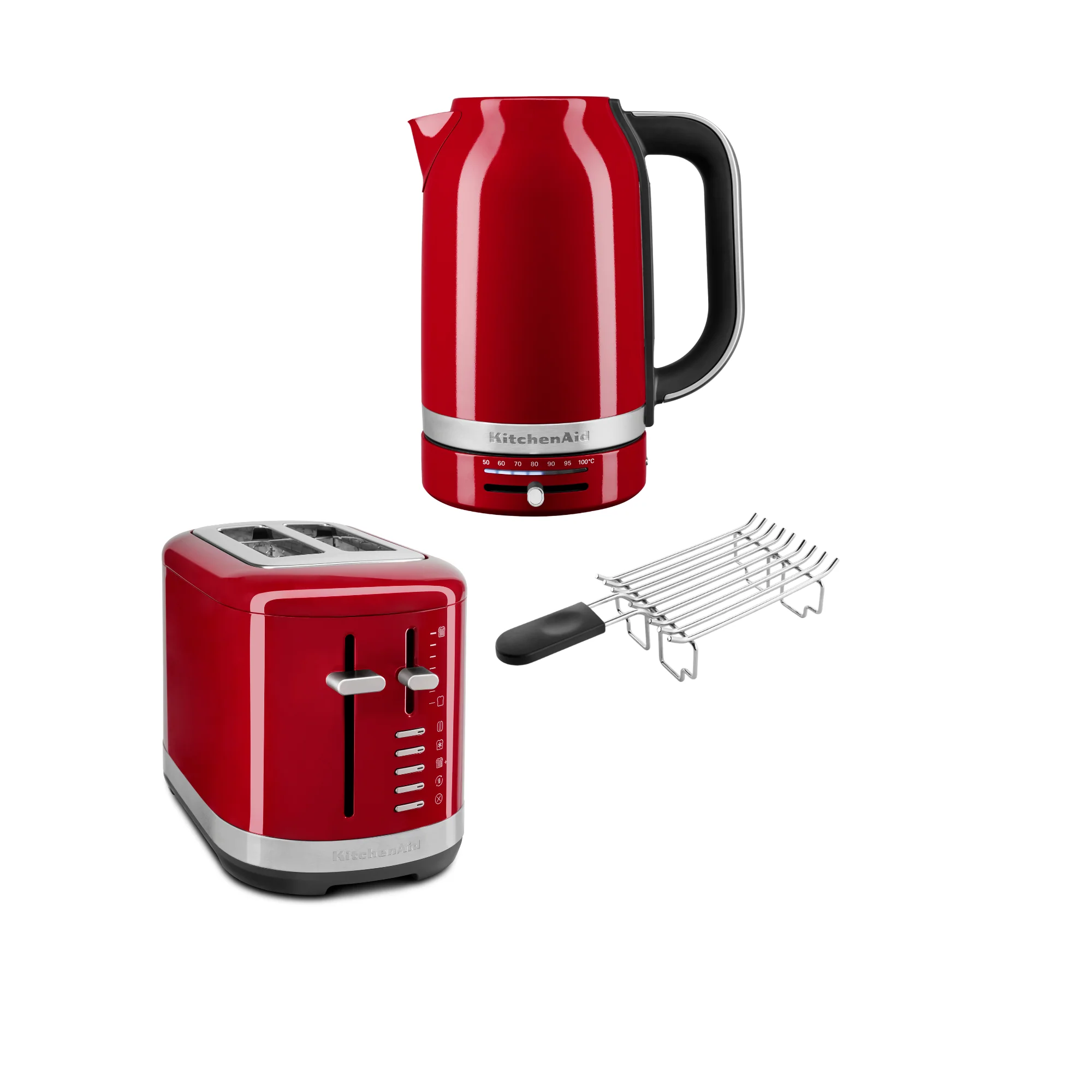 2025 KitchenAid Ontbijtpakket inclusief Waterkoker 5KEK1701, Toaster 5KMT2109 + Broodjeshouder