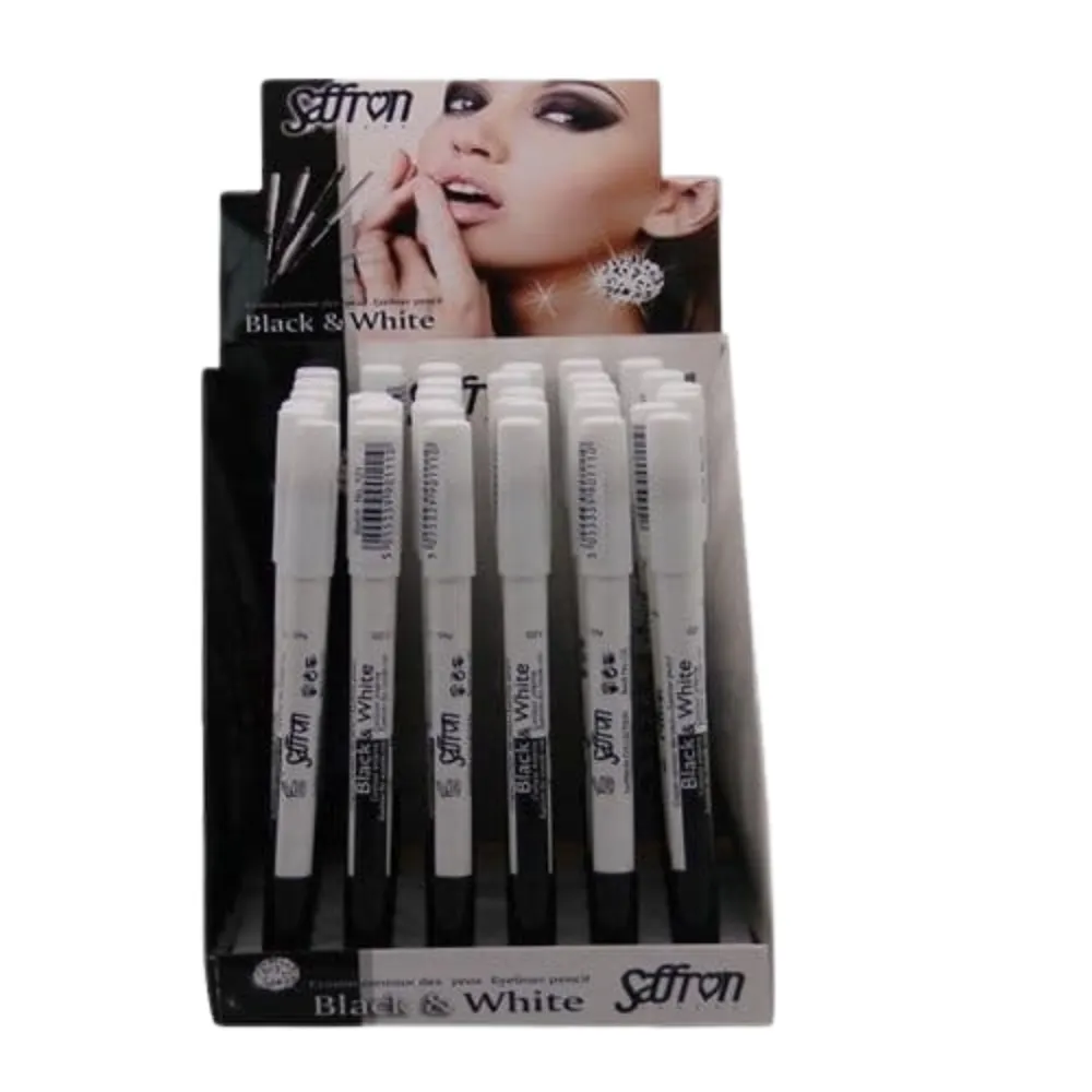 Saffron Black & White Eyeliner a?? Pack of 36