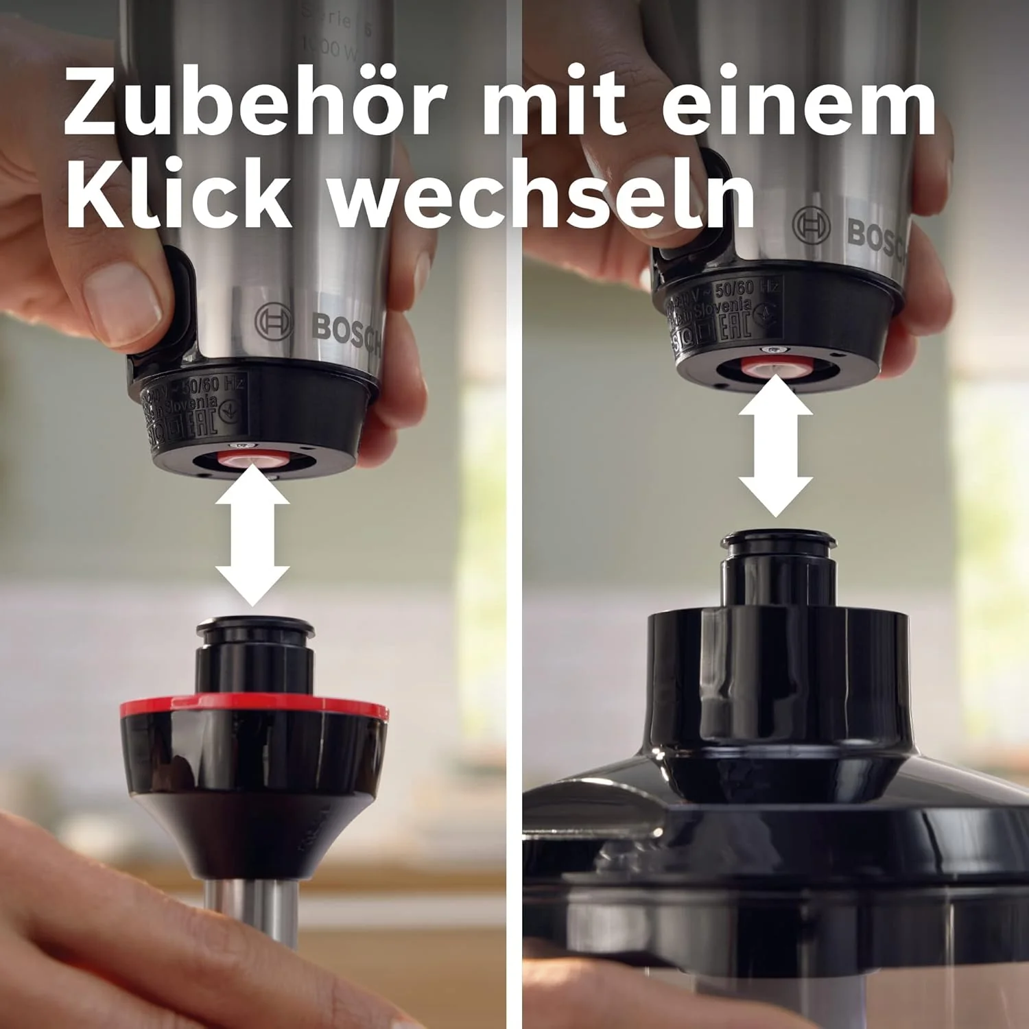 Bosch staafmixer ErgoMaster Serie 6 MSM6M673, 10 jaar motorgarantie, roestvrijstalen messen, slijtagevrije keramische koppeling, luchtkoeling, hakmolen, pureerstamper, garde, 1000 W