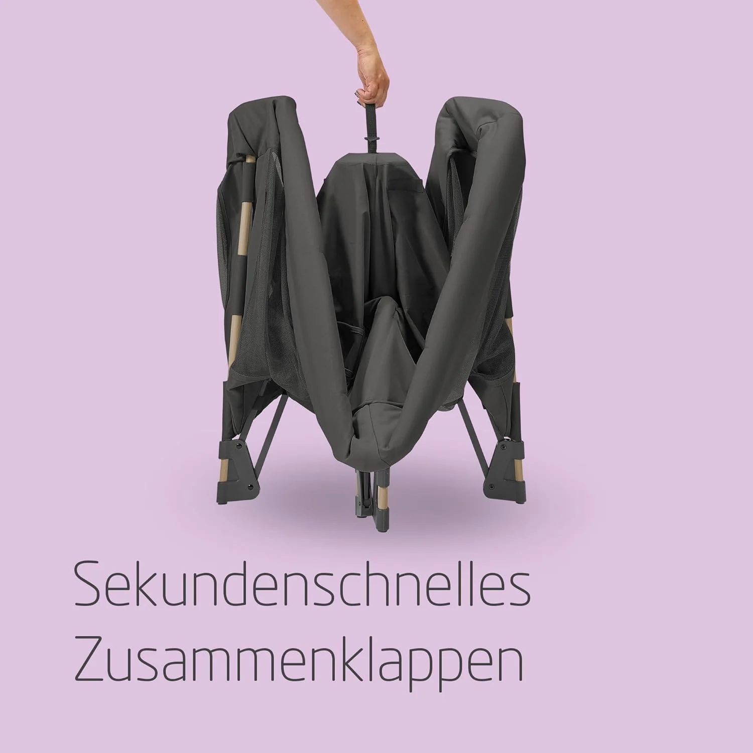Maxi-Cosi Swift 3-in-1 reiswieg baby, wieg, 0-3,5 jaar, tot 15 kg, in hoogte verstelbare reiswieg, 2-in-1 matras, ultralicht, in 1 seconde inklapbaar, reistas, Eco Care, Beyond Grey