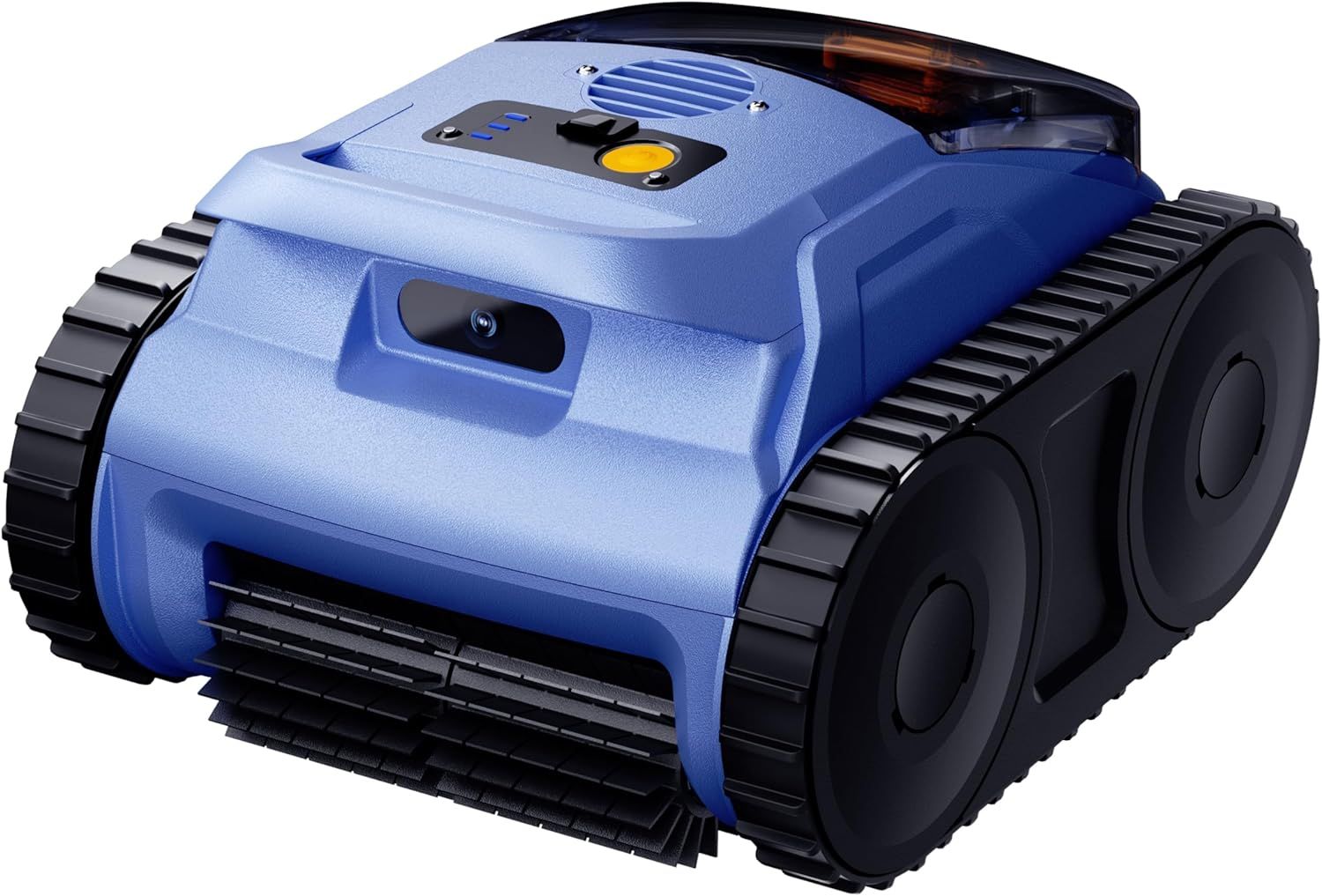 Blue Cordless Robotic Pool Cleaner with Sonar Navigation and Wall Climbing, 180W Motor, 150-Min Runtime