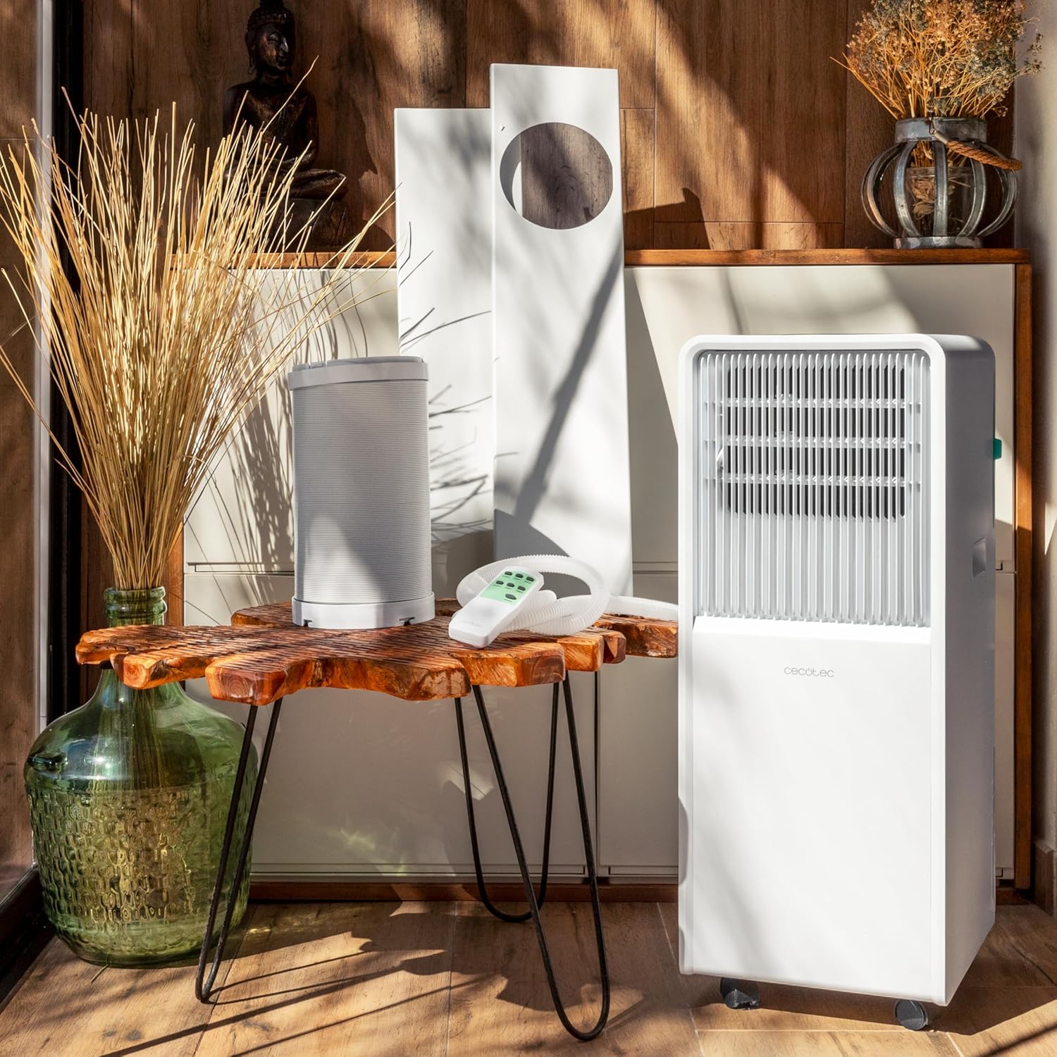Cecotec - Mobile Klimageräte ForceClima 7550 Style Connected, 7000 BTU, Abdeckungsbereich 20 m2, Fernbedienung, Berührung, LED -Bildschirm, 4 Modi, 2 Geschwindigkeiten, Luftentfeuchter, Timer