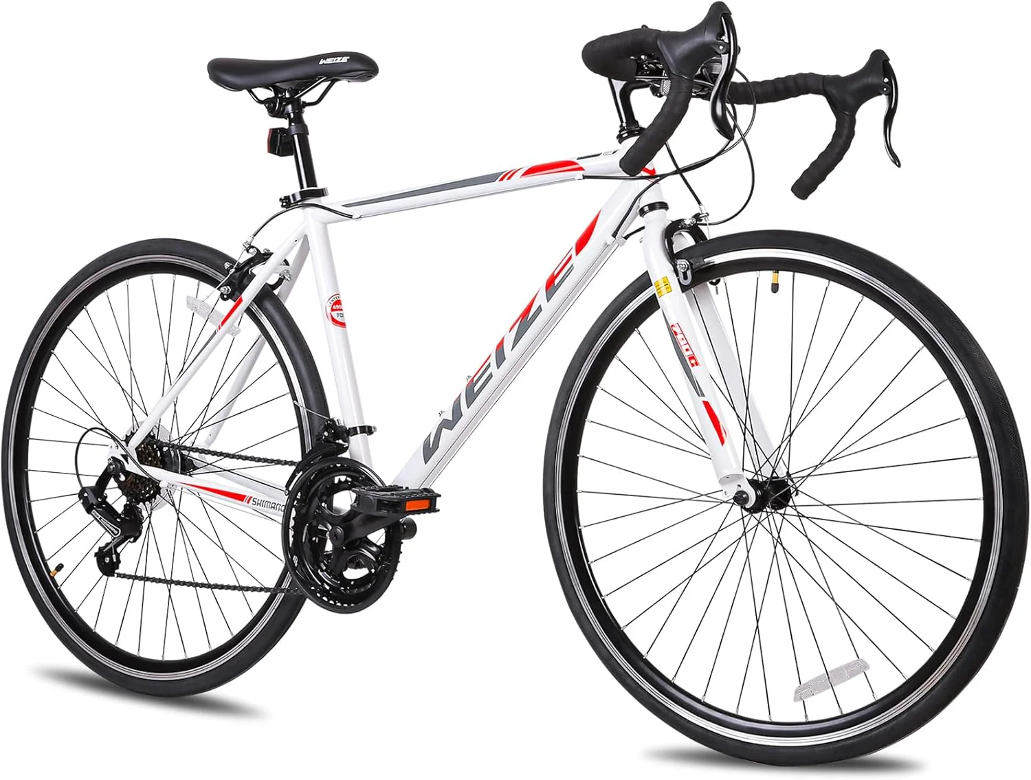 WEIZE Road Bike, 700C Wheel City Commuter Bicycle, 14 Speed Drop Bar, Racing Adult Bike with Caliper Brakes