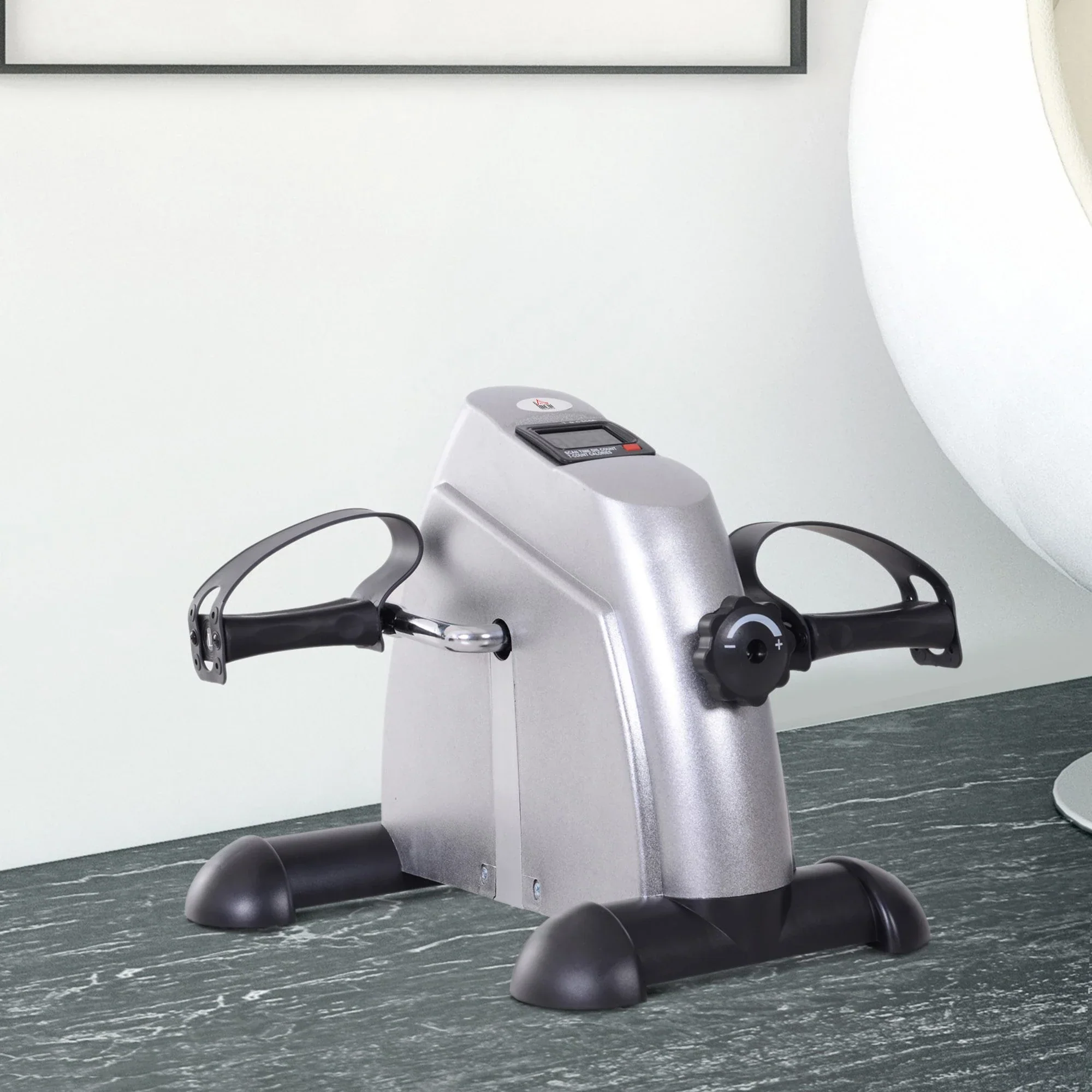 HOMCOM Minibike-peddelfiets hometrainer met lcd-display verstelbaar