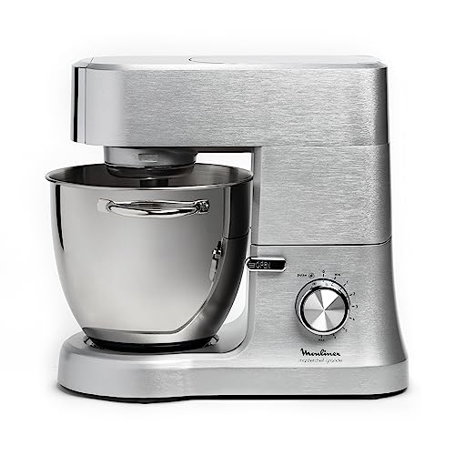 Moulinex Masterchef Impastatrice Planetaria, 6,7 litri, Robot da cucina con Frusta, sbattitore, Gancio Impastatore, 1500 W, 8 velocità, QA810D : Amazon.it: Casa e cucina