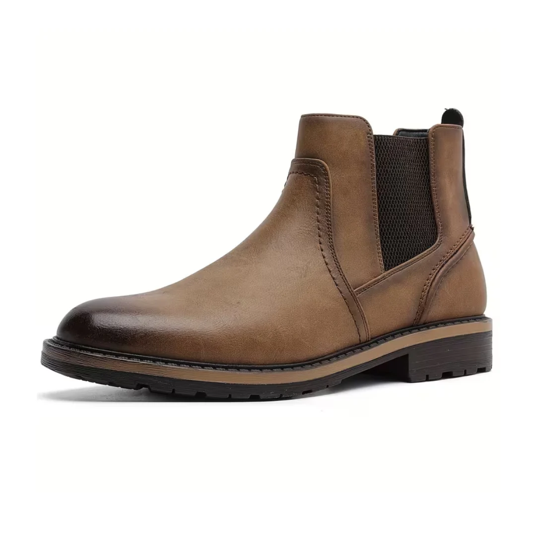 Men��s Tan Chelsea Boots �C Contrast Sole
