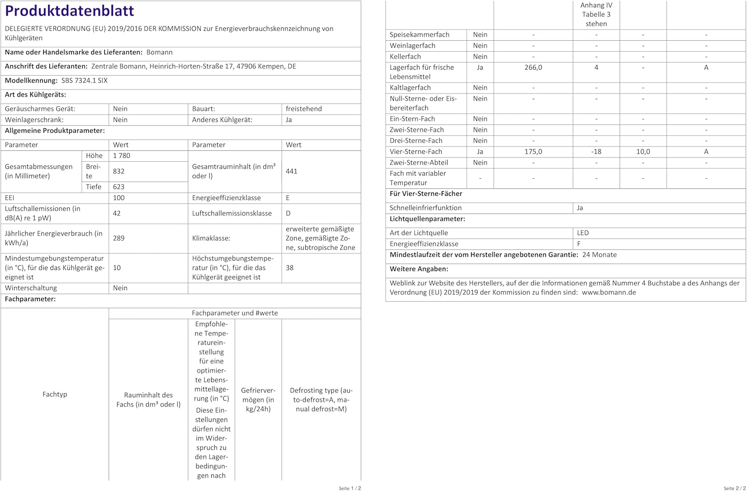 Bomann® Kühlschrank mit Gefrierfach | No-Frost Gefrierteil | 186cm Kühlschrank | 39dB | Kühl Gefrierkombination mit MultiAirflow | 320L | Kühl Gefrierkombination No-Frost | KG 7361 schwarz-inox