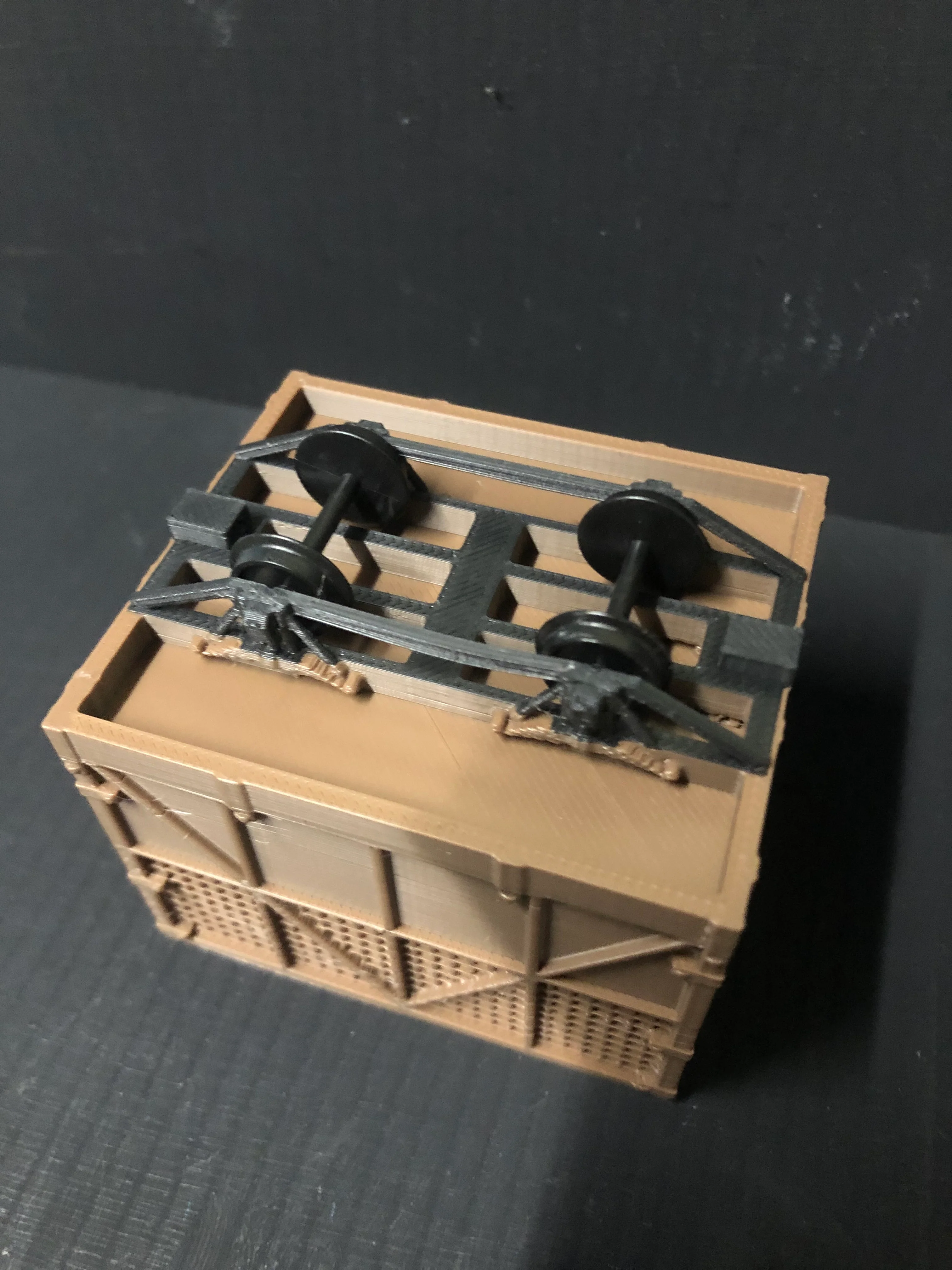 O-16.5 / NG7 4 Ton Sugar Cane Bin Wagon Kit Pre-Coloured, POM Wheels Included - EZ-PZ Range