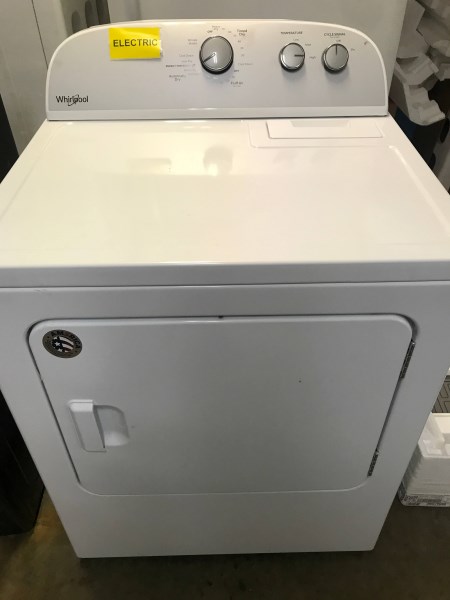Whirlpool 7.0 cu.ft Top Load Electric Dryer with AutoDry WED4815EW – White
