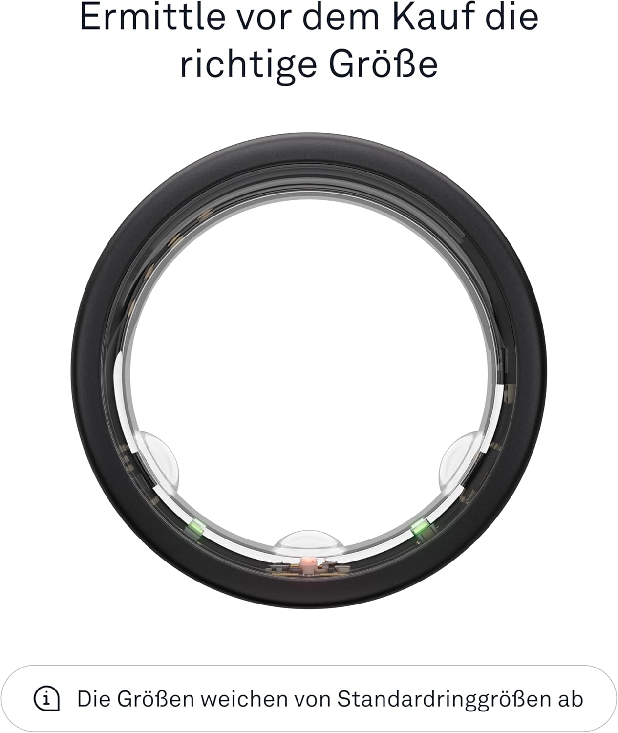 Oura Gen3 Horizon Smart-Ring - Größe 12, Stealth | Wearable für Schlaf-, Herzfrequenz- und Fitnesstracking - Bis zu 7 Tage Akkulaufzeit - Kompatibel mit iOS/Android - Bestimme deine Größe vor dem Kauf