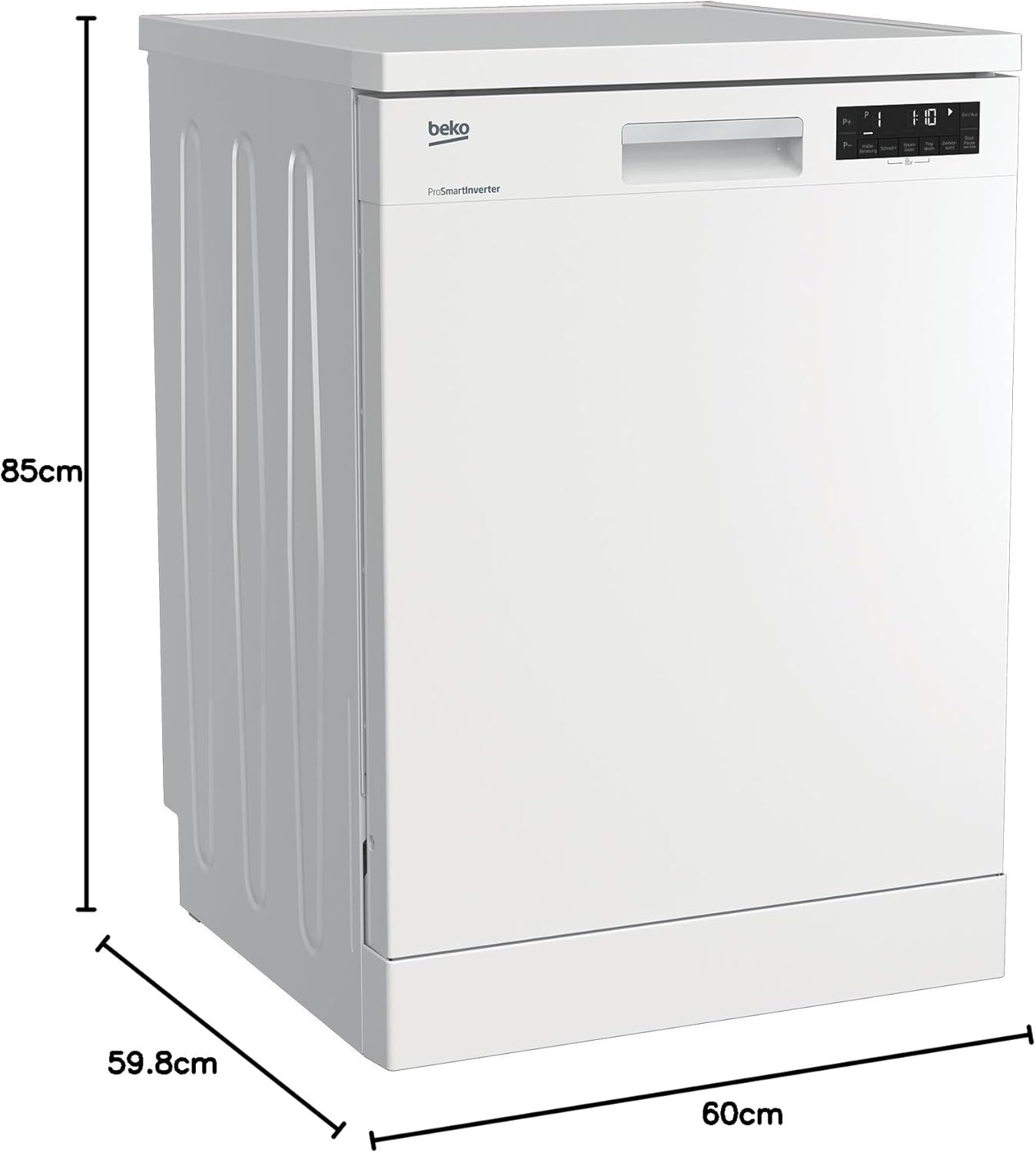 Beko BDFN26420W b300 freistehender Geschirrspüler, unterbaufhig, Platz für 14 Magedecke, Pro  Inverter Motor, TrayWash, HygieneIntense, 6 Programme, WaterSafe+, Wei