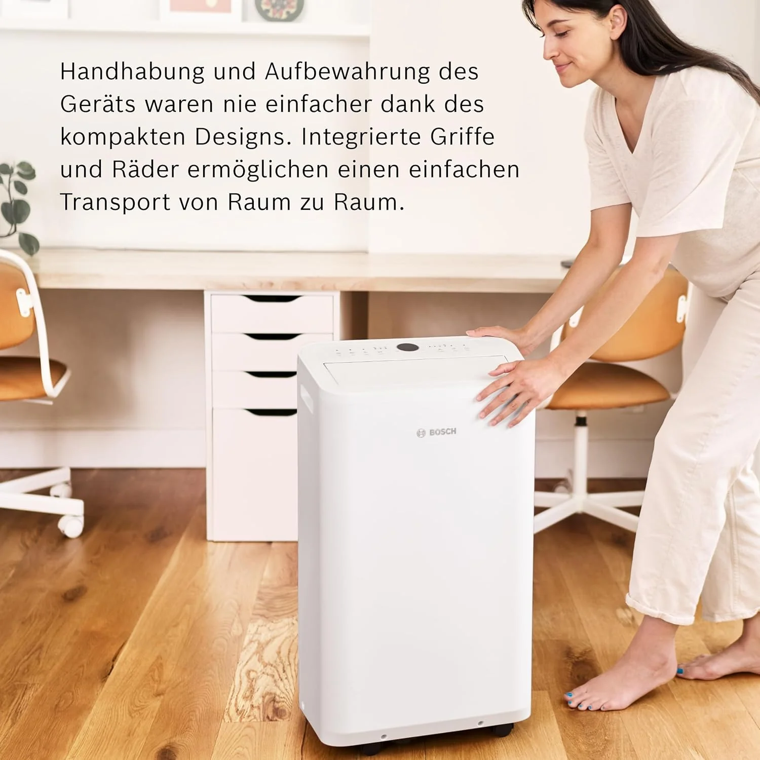 Bosch Cool 4000 Mobiele airconditioner - 3-in-1: Airconditioner, ontvochtiger, ventilator - 2,6 kW voor ruimtes tot 35 m2 - Met automatische modus, stille modus & slaapmodus