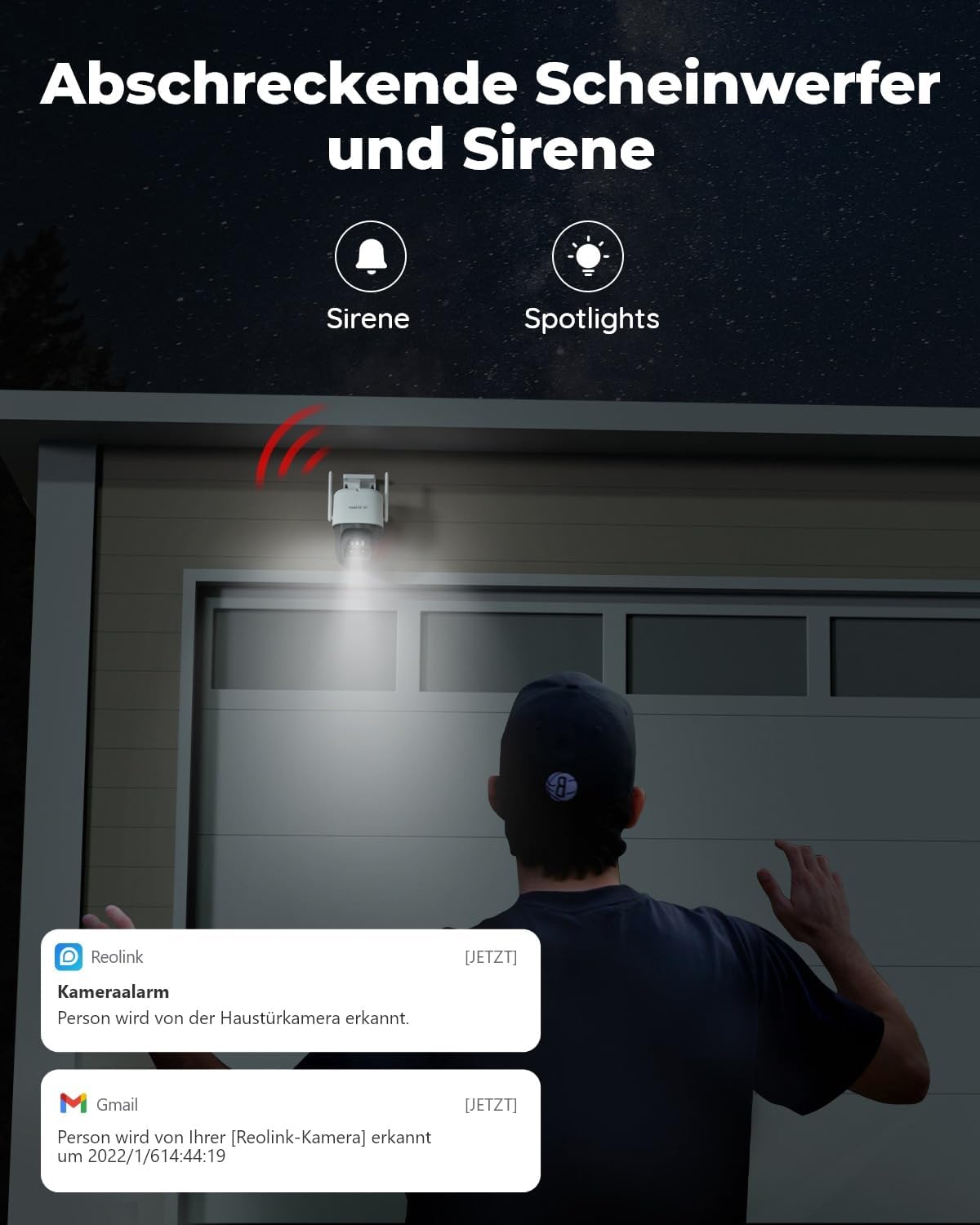 Reolink 4K PTZ Überwachungskamera Aussen Akku mit Auto-Tracking & Auto-Zoom, Dual Lens, 8MP Solar WLAN Kamera Outdoor, 2,4/5GHz WiFi, 30m Farbnachtsicht, KI-Erkennung, 360° View, TrackMix+Solarpanel