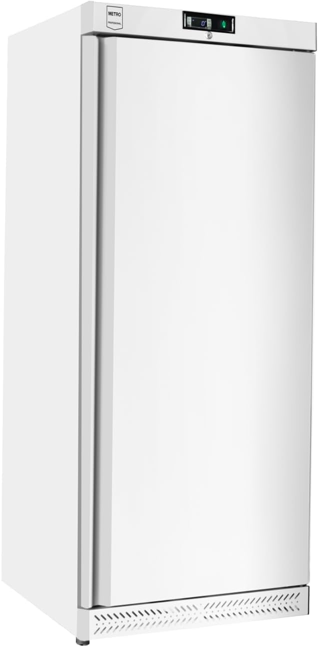 METRO Professional Kühlschrank GRE6400, Edelstahl, 240 L, statische Lüfterkühlung, 300 W, mit Schloss, weiß