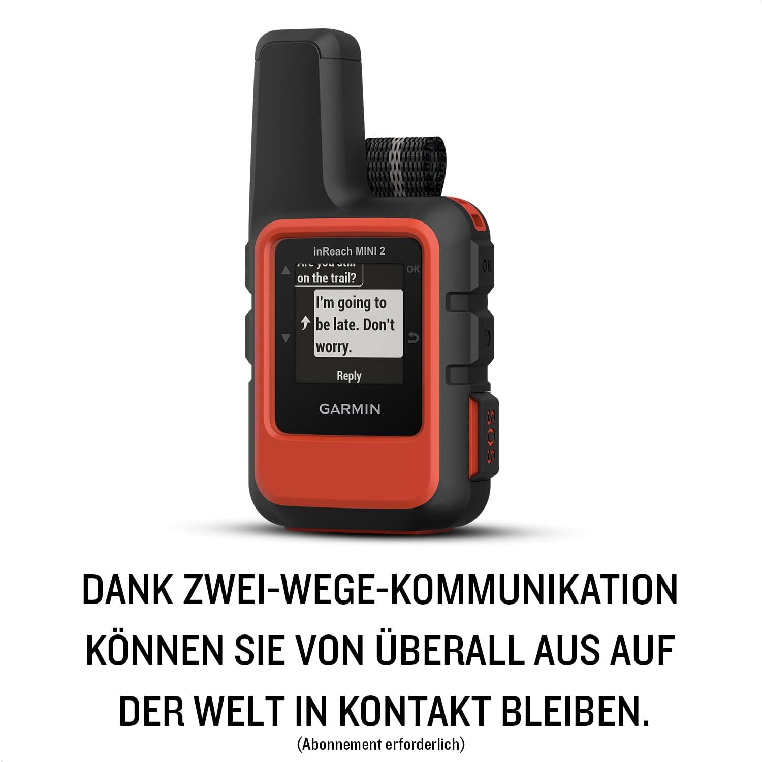 inReach Mini 2 – GPS-Satelliten-Kommunikationsgerät mit 24/7 Notruf-Funktion, weltweitem Nachrichtenversand ohne Mobilfunkempfang (ABO erforderlich) & Pfeilnavigation, bis 14 Tage Akkulaufzeit