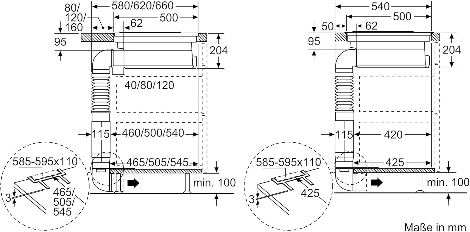 PKM845F11E Serie 6 Glaskeramik-Kochfeld mit Dunstabzug (autark), 80 cm breit, CombiZone Kombination zweier Kochzonen, PowerBoost schnelleres Kochen, DirectSelect intuitive Bedienung