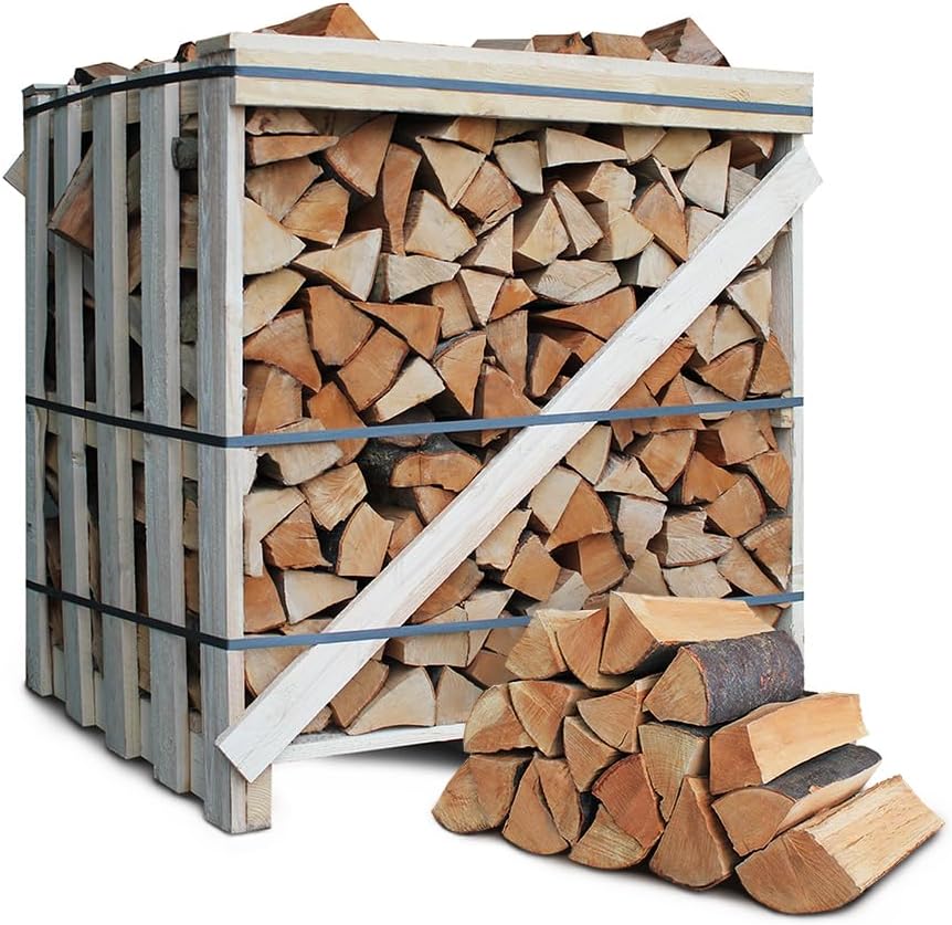JSM-Brennholz Brennholz Buche - Scheitänge 25cm / 33 cm - 1,6 SRM/ 1RM - 1 Palette - für Kamin, Ofen, Grill, Smoker (Scheitlänge 25 cm)