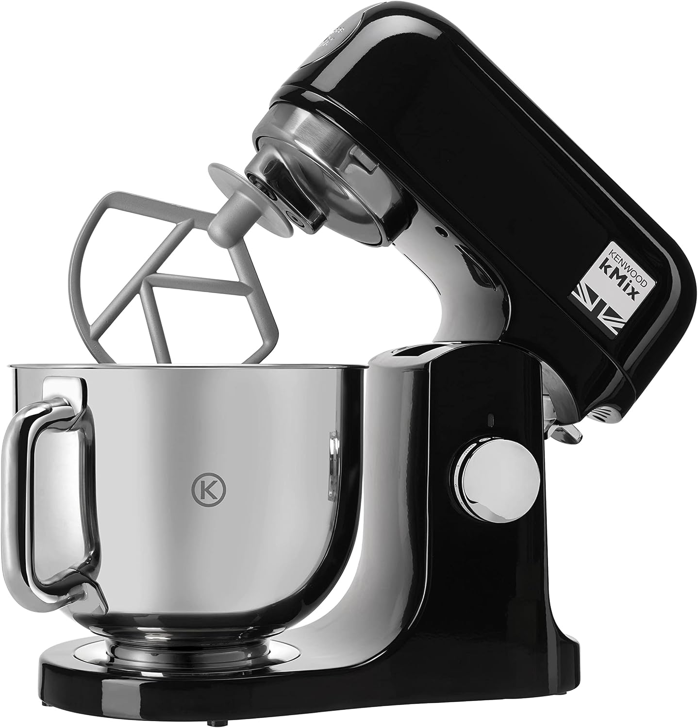 Kenwood kMix KMX750RD Küchenmaschine, 5 l Edelstahl Schüssel, Safe-Use-Sicherheitssystem, Metallgehuse, 1000 Watt, inkl. 3-Teiligem Patisserie-Set und Spritzschutz, Rot