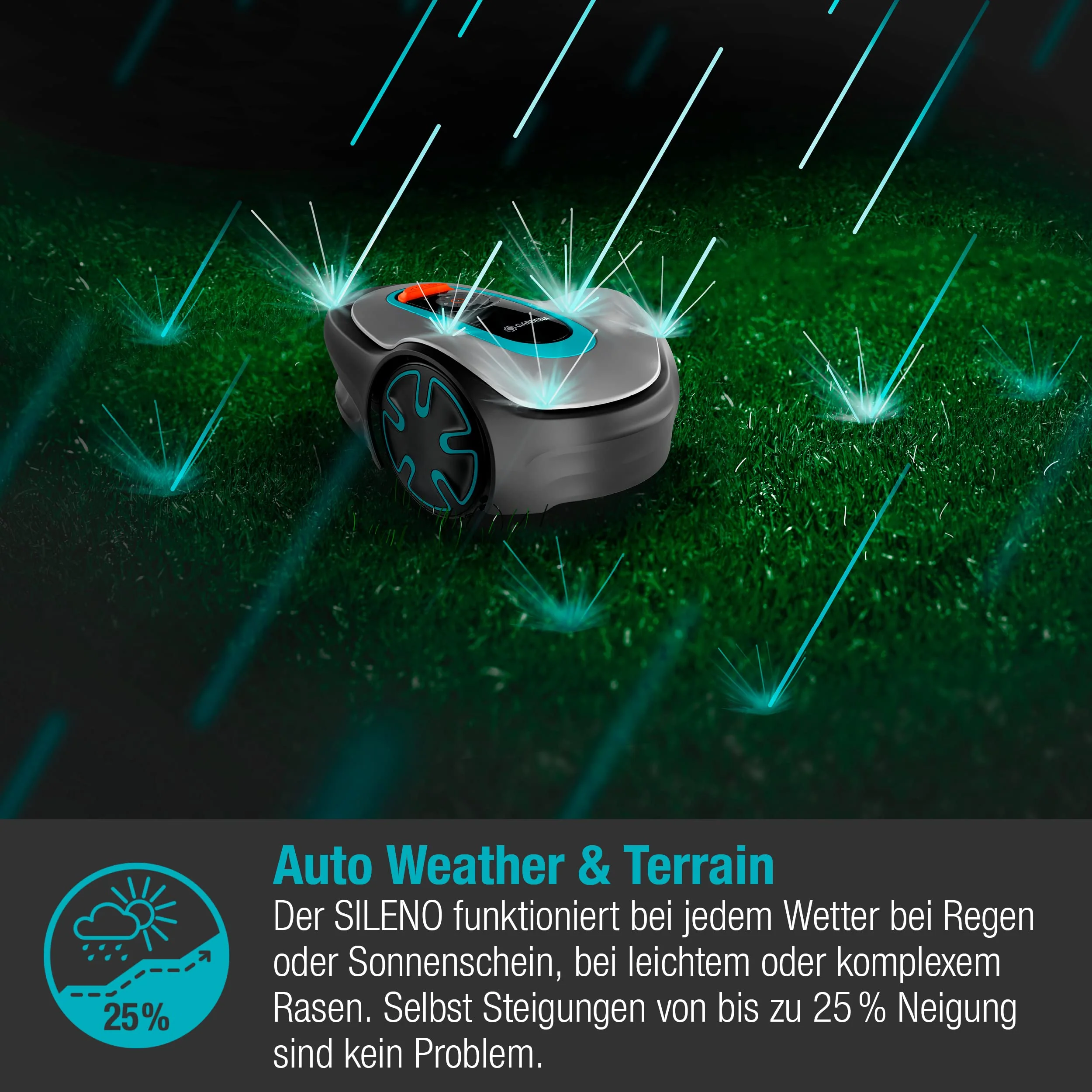 2025 Gardena M?hroboter SILENO minimo 350 m2: Intelligente Robotmaaier met Optimale Connectiviteit, Programmeerbaar via Gardena Bluetooth App (15208-47)