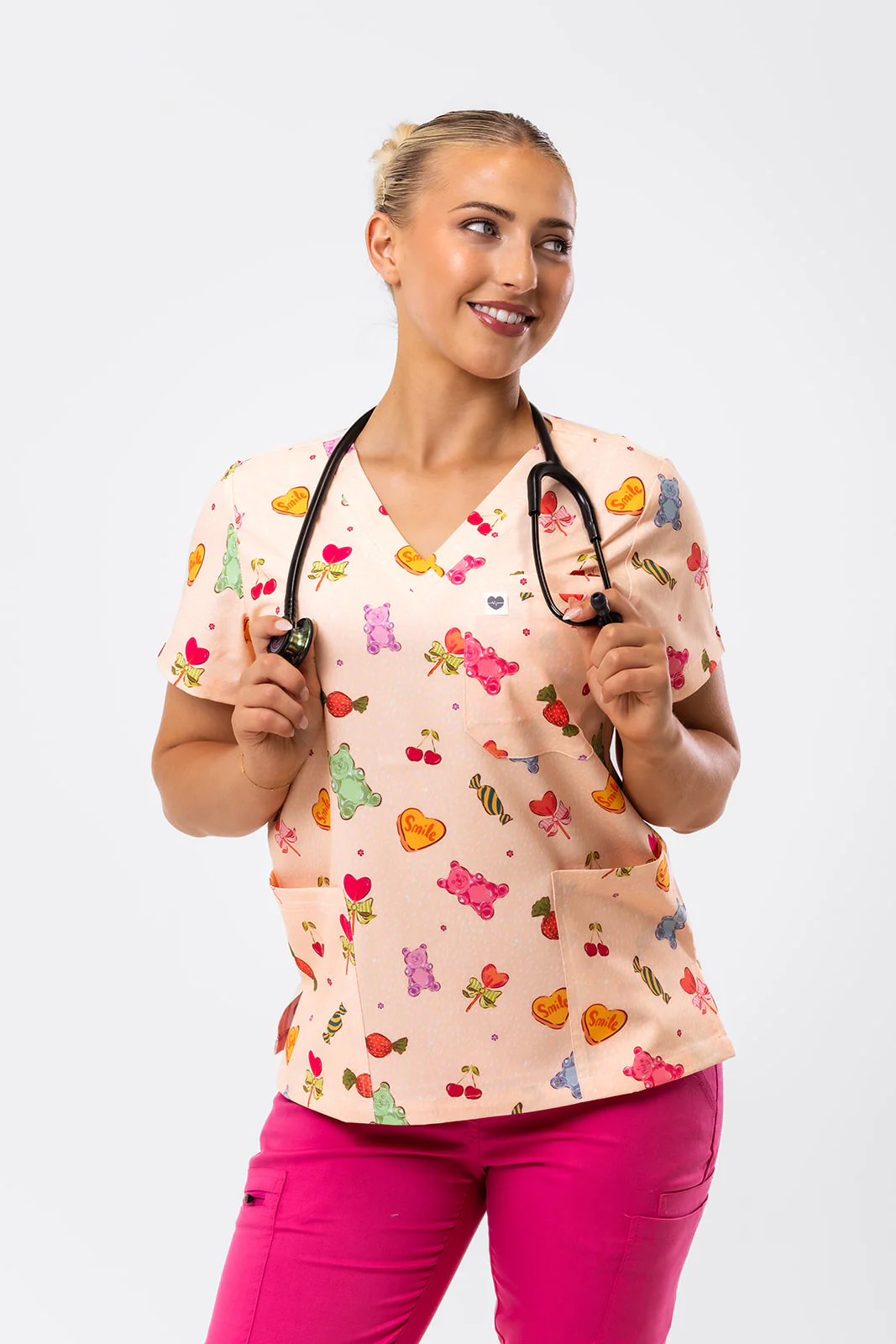 Gummy Bear Treats Scrub Top