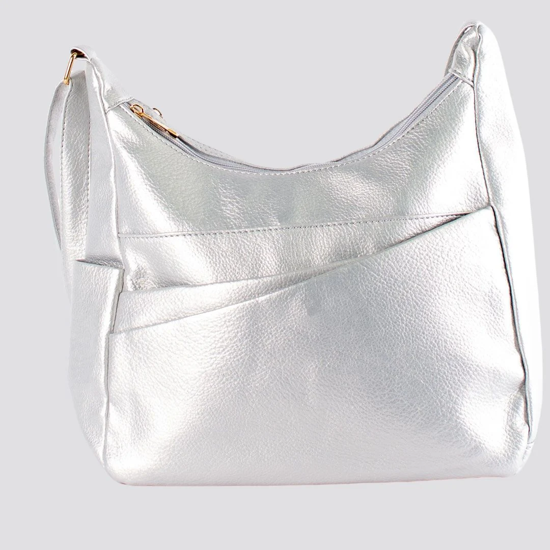 Ola Soft Crossbody Bag | Silver