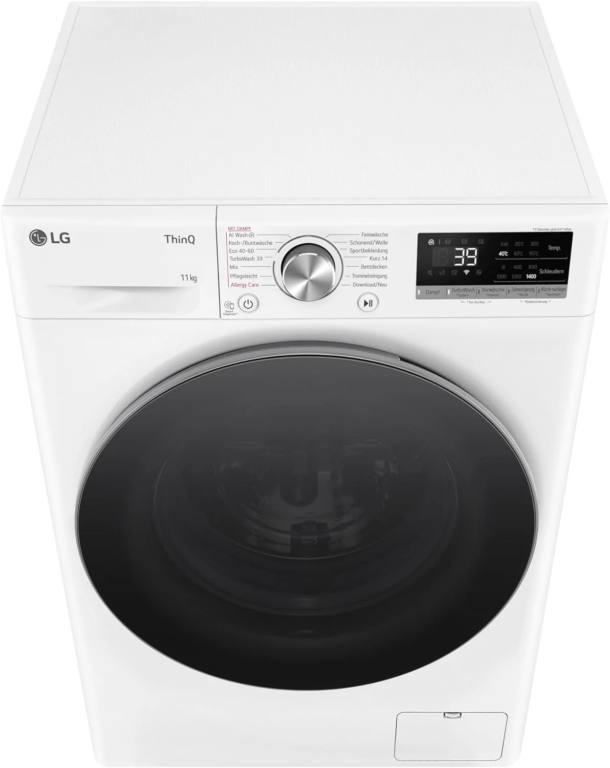 LG F4WV7080, Klasse A, Voorlader Wasmachine 8 kg, 1400 tpm, AI Direct Drive, Wi-Fi, Dieptereiniging met Stoom, Grote Capaciteit, TRIPLE A, Veiligheidsglas Buitendeur, 62 x 60 x 85 cm ? Wit