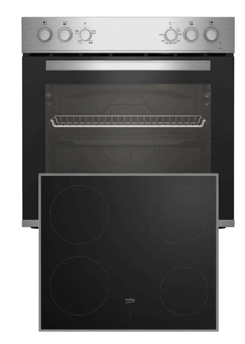 2026 Conjunto cocina Beko BBUC12020X con placas y horno de convección