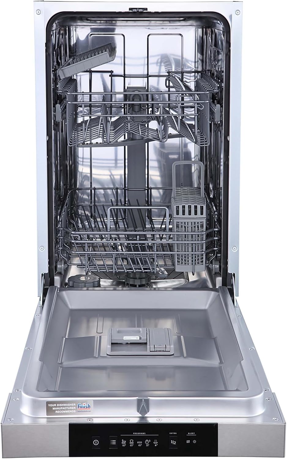 Gorenje GI 520 E15X Teilintegrierbarer Geschirrspüler / 45cm / 9 Maßgedecke / 5 Programme / 1h Reinigungsprogramm / höhenverstellbarer Oberkorb / vollständiger Überlaufschutz, Eingebaut, Edelstahl