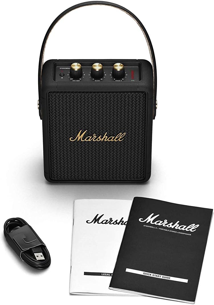 Marshall Stockwell II Portable Bluetooth Speaker - Black&Brass