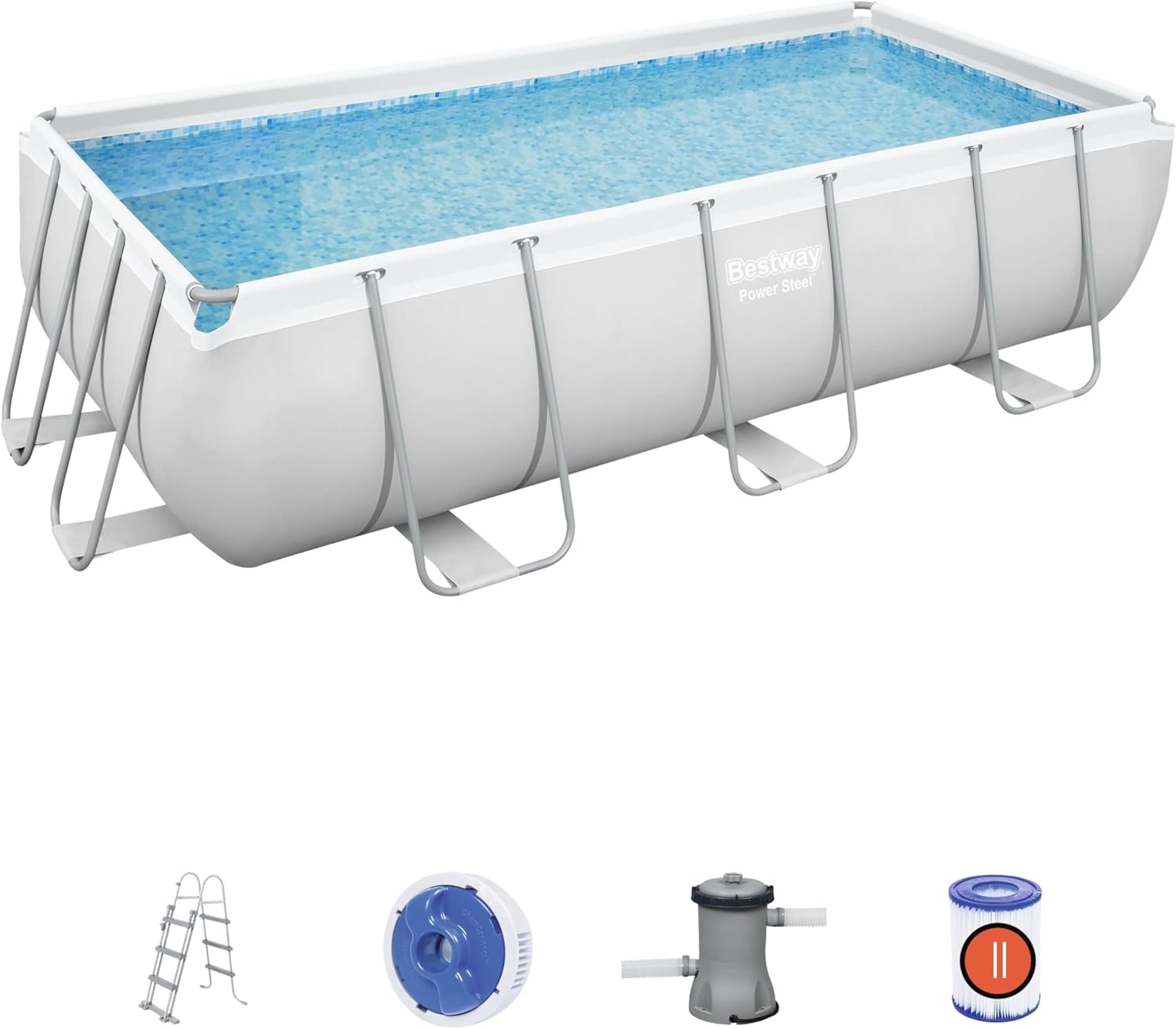Bestway POOL OUTS POOL 404 x 201 x 100 cm Rechteckig Power Steel™ Pool Rohrbecken