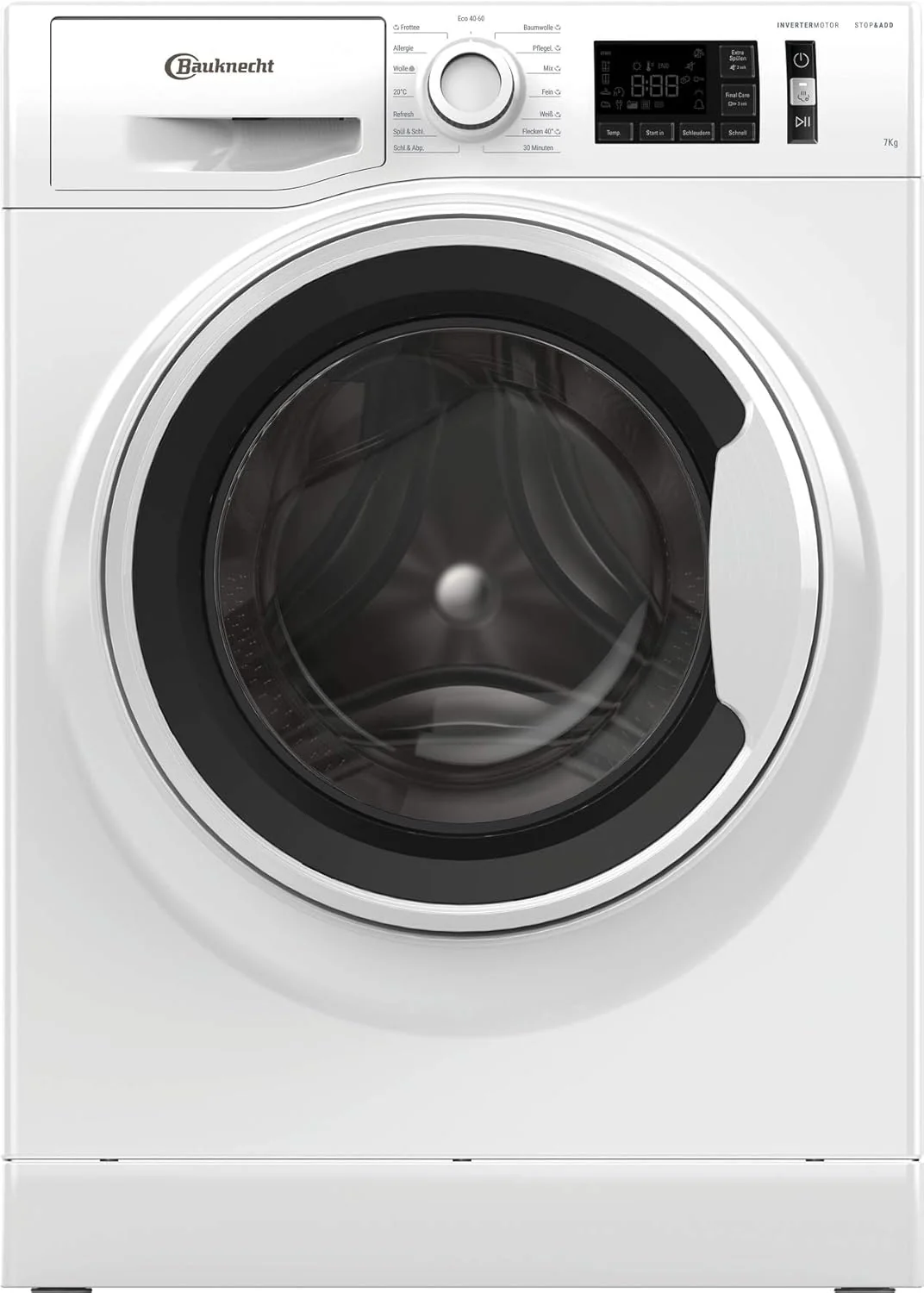 Bauknecht W Active 711 B wasmachine-voorlader/ 7 kg/ 1400 tpm/ Krachtige vlekverwijdering/ Stoomprogramma's/ Steam Hygiene met antivirus/ Steam Refresh/ Stop&Add-functie/ Dynamic Inverter-motor