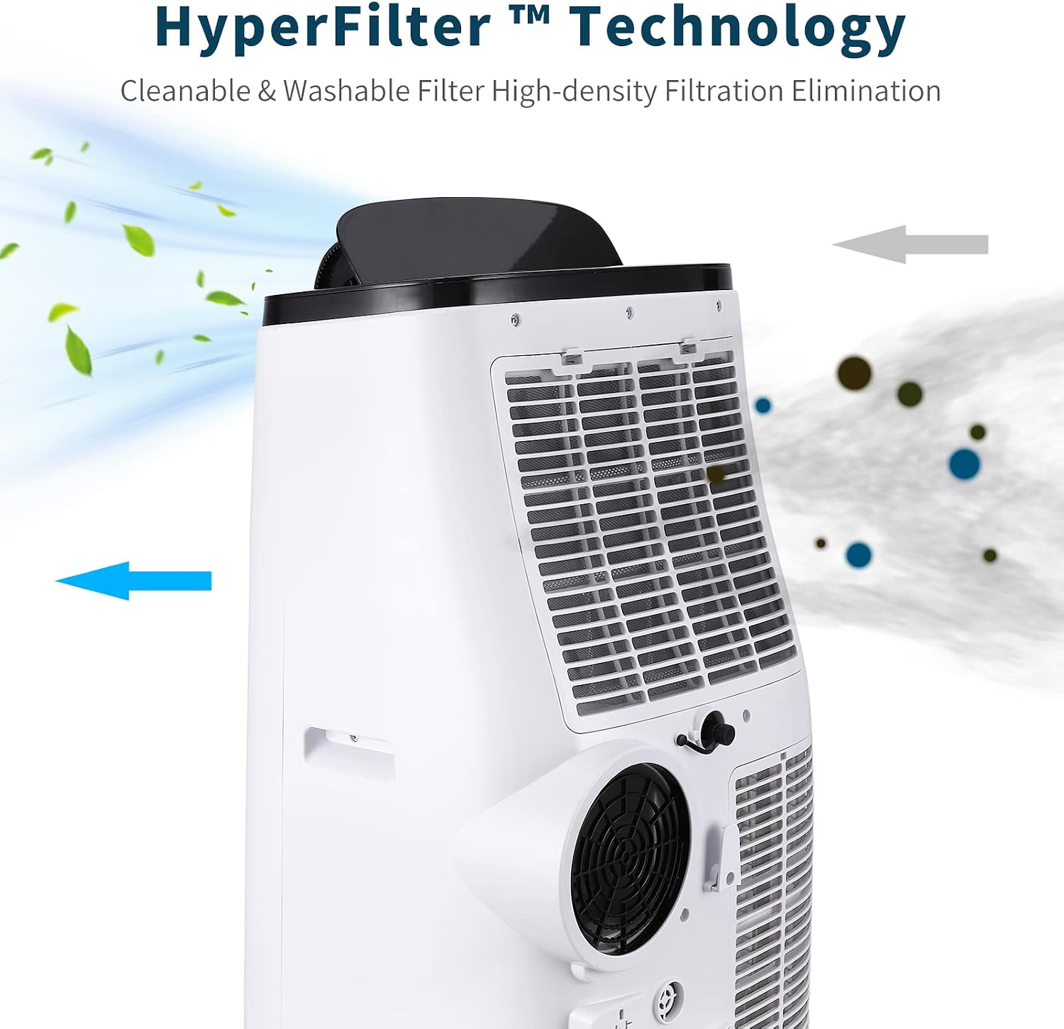 Jojoka Tragbare Klimaanlage für Zimmer, 14000 BTU Tragbarer AC mit Fernbedienung, 4-in-1-Funktion, 750 m² Abdeckung, 24-Stunden-Timer & Fensterentlüftungs-Kit, Weiß