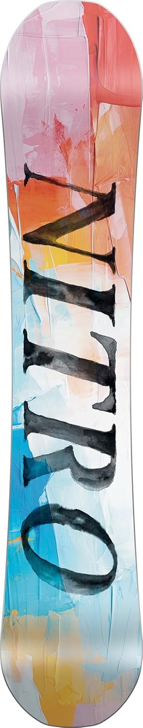 Nitro Snowboards Damen LECTRA Abstract CAM-Out Camber Board All Mountain Girls Board für Einsteiger Directional Twin