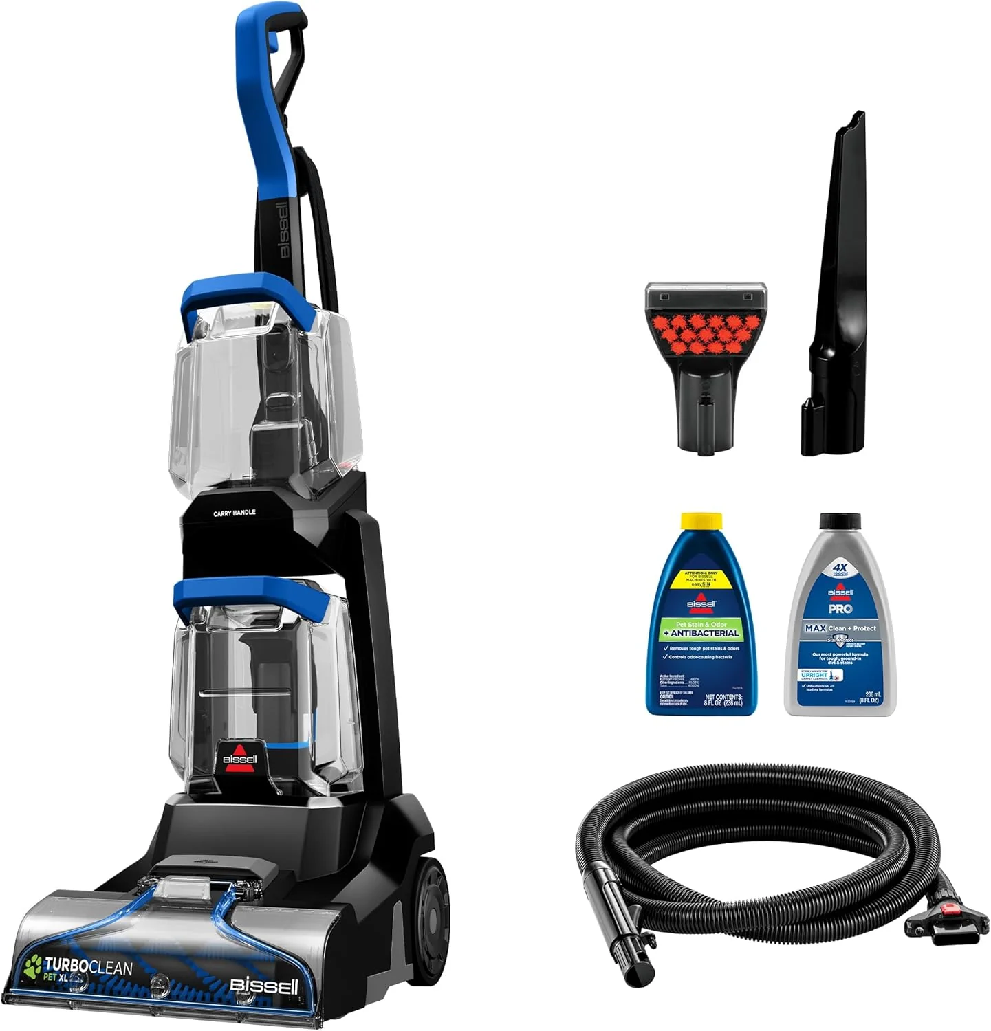 BISSELL TurboClean Pet XL Upright Carpet Cleaner, Upholstery Tough Stain Tool & Formula