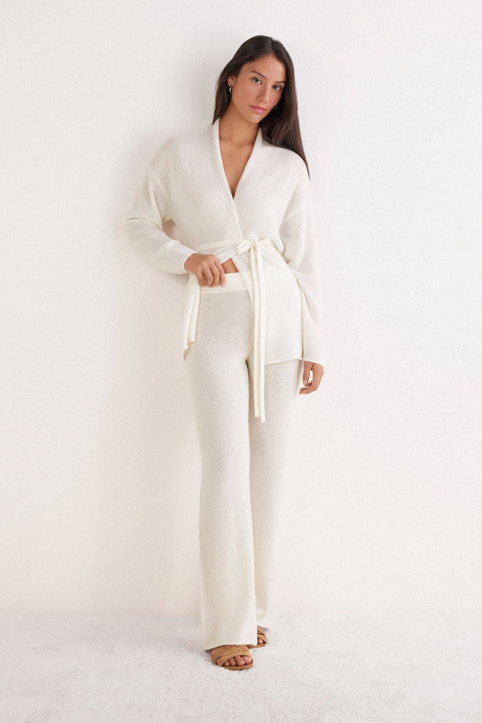 Intimissimi Full Length Palazzo Pants in 100% Cashmere Woman