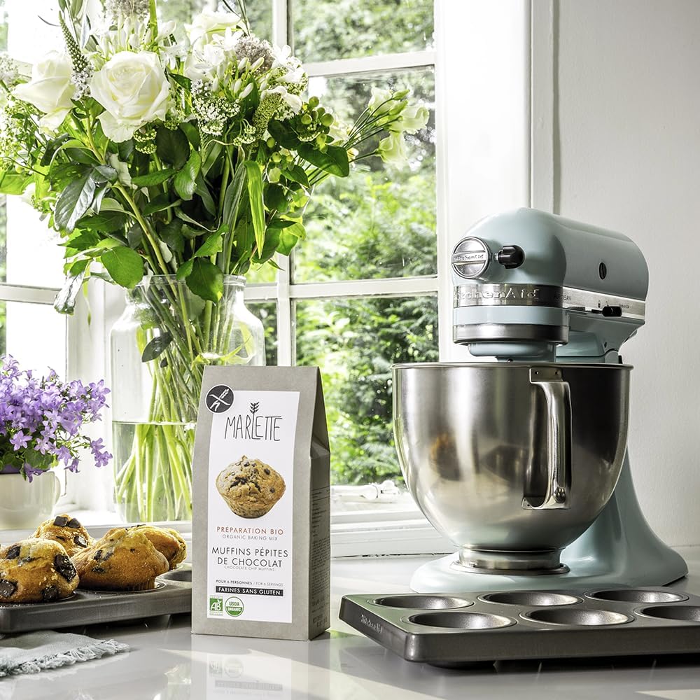 KitchenAid Küchenmaschine I Artisan I Kippbarem Food Processor I Teigknetmaschine mit 5 Zubehör | 2 Schüsseln aus Edelstahl | 4.8 L | Pistaccio