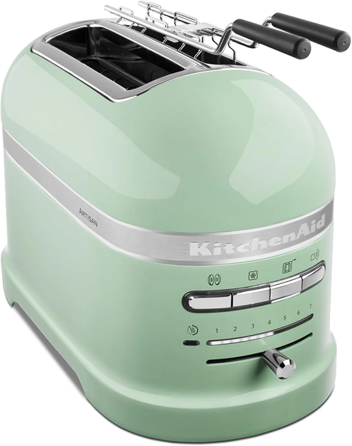 KitchenAid Toaster f��r 2 Scheiben mit Sandwich-Zange | Artisan | Retro Toast Machine | Verschiedene Funktionen und Br?unungsstufen | Gr��n