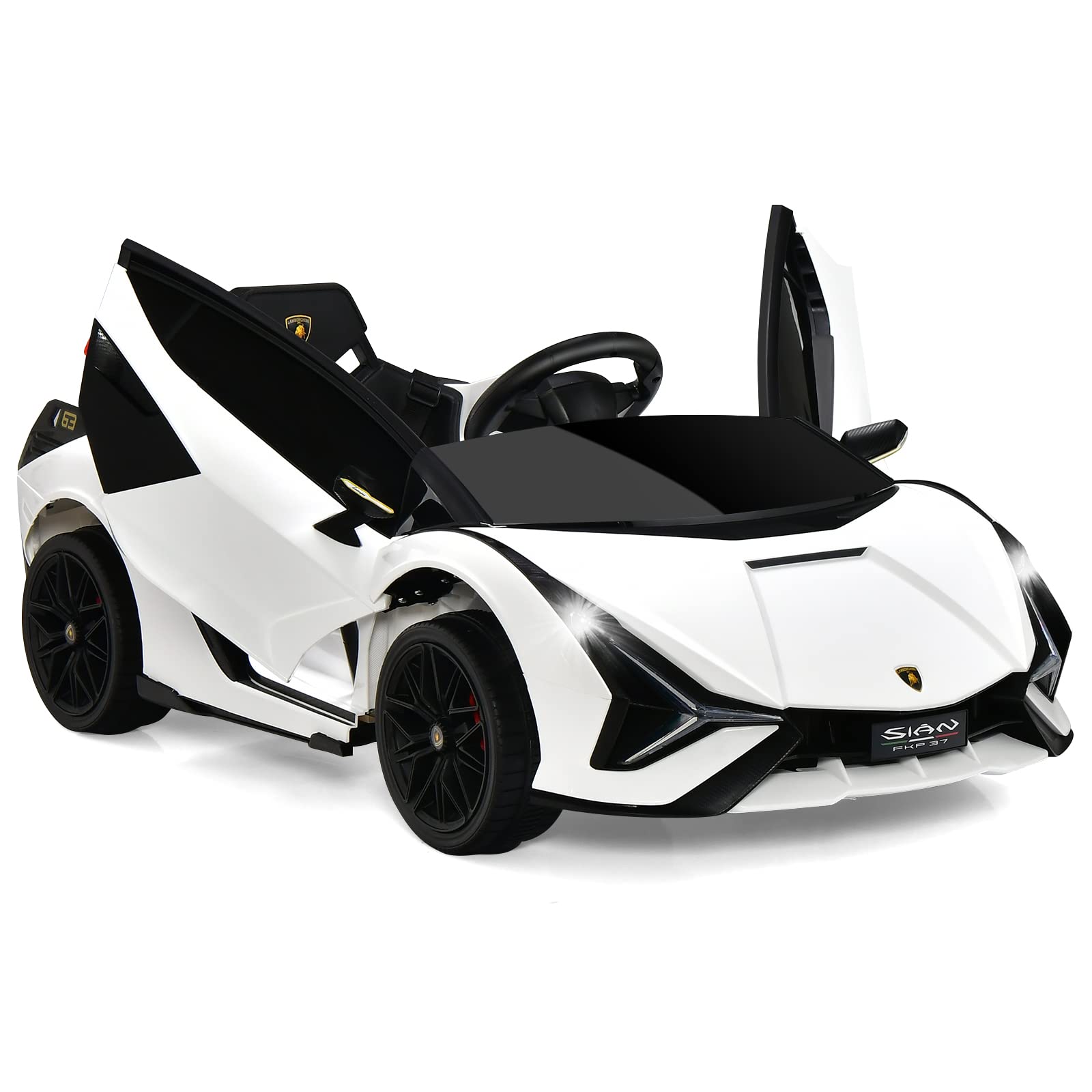 Licencjonowane elektryczne Lamborghini z zawieszeniem i Bluetooth