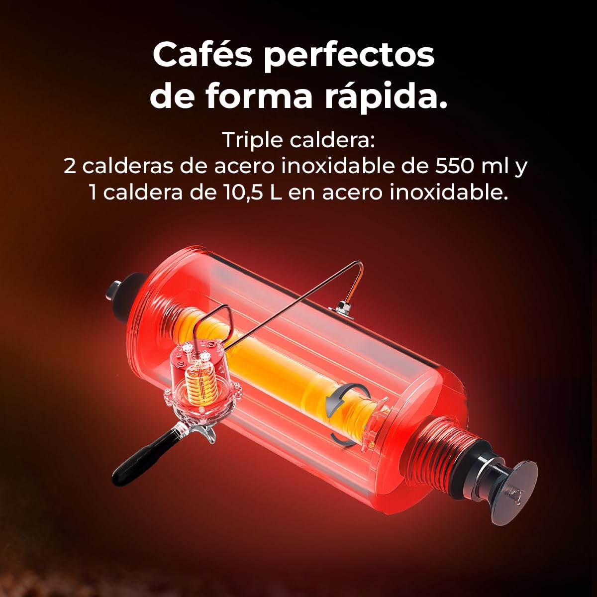 Cecotec Espresso-Kaffeemaschine Barista Baristeo Intima, professionelle Barista-Espressomaschine, Vorbrüh-System, 15 Bar Pumpe, einfaches Befüllen, 1,7L Wassertank und Tassenwärmer