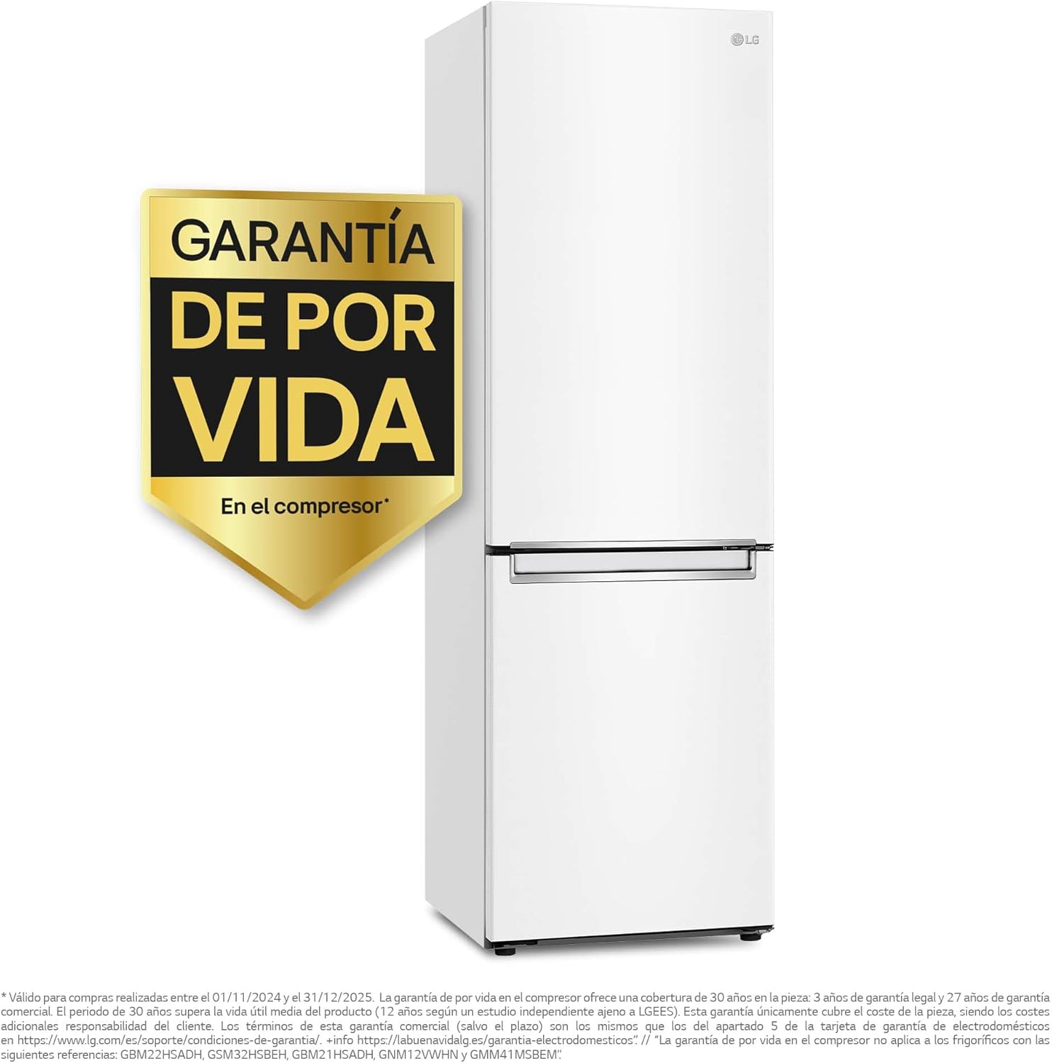 Frigorífico LG COMBI 186 x 60 A++ Blanco Total NF Door Cooling Inverter (10 A Motor) Apertura 90° Zona Grande