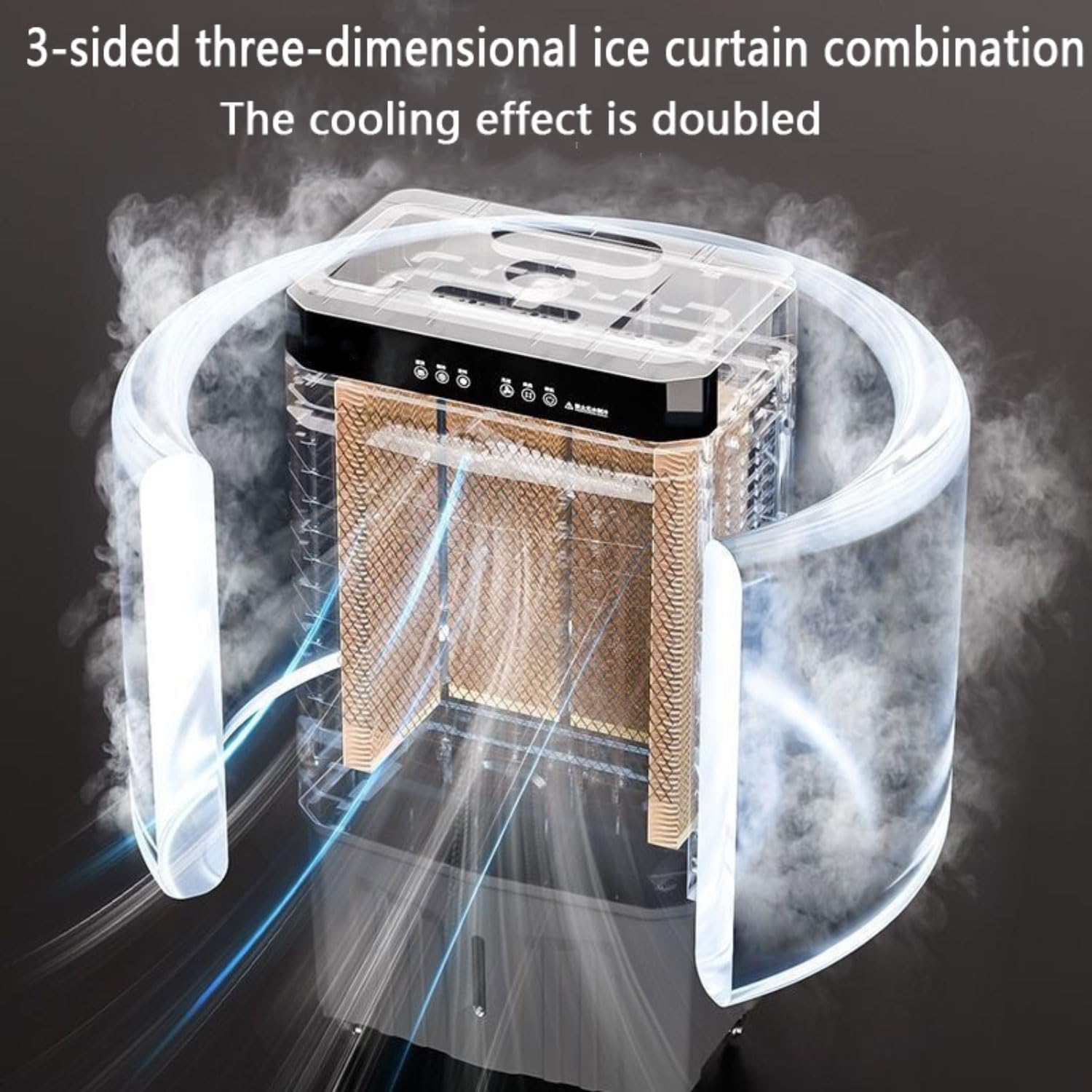 Tragbares Klimagerät mit 3 Geschwindigkeitsstufen, 120°-Oszillation, 12-Stunden-Timer (mit Abschaltautomatik) & großem Wassertank – für Zimmer, Büro & Camping