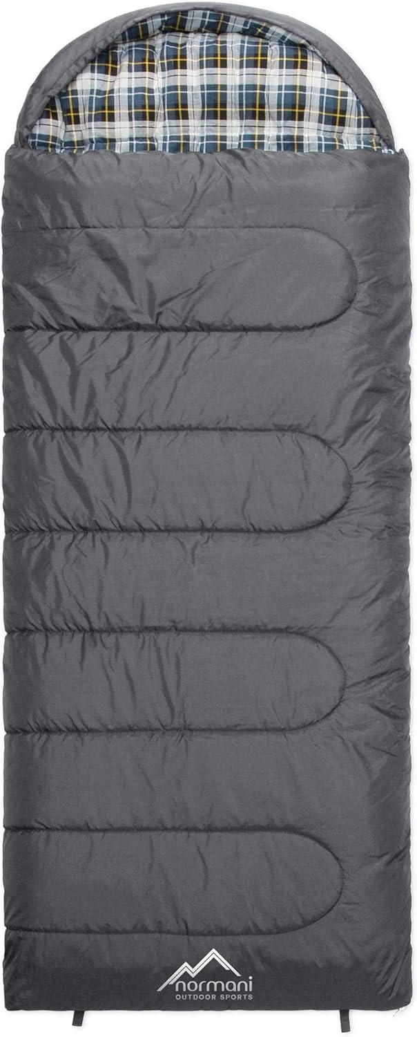 normani 4-in-1-Funktion Extrem Outdoor Schlafsack 'Antarctica' aus Nylon Rip-Stop mit 500 + 250 g/m² Hollow Fiber Füllung 220 x 90 cm